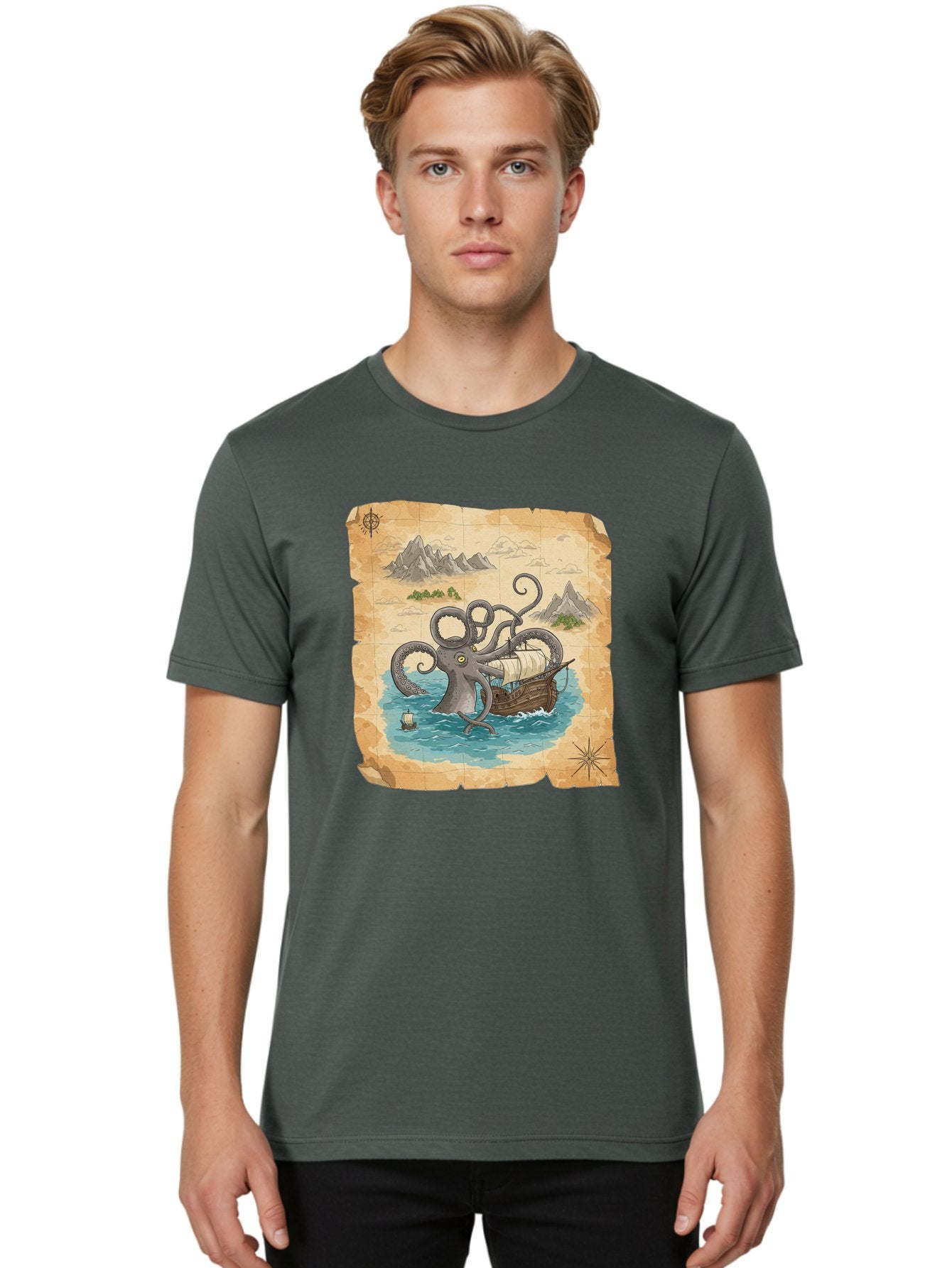 Kraken-Attack Men'S Graphic Tee, 100% Cotton, Comfortable Casual Summer Wear, Machine Washable, Vintage Camera, Old Camera, Antique Camera, Black Camera, Classic Photography, Photography Equipment, Nostalgic Device, Film Camera, Camera Art Baf175 23