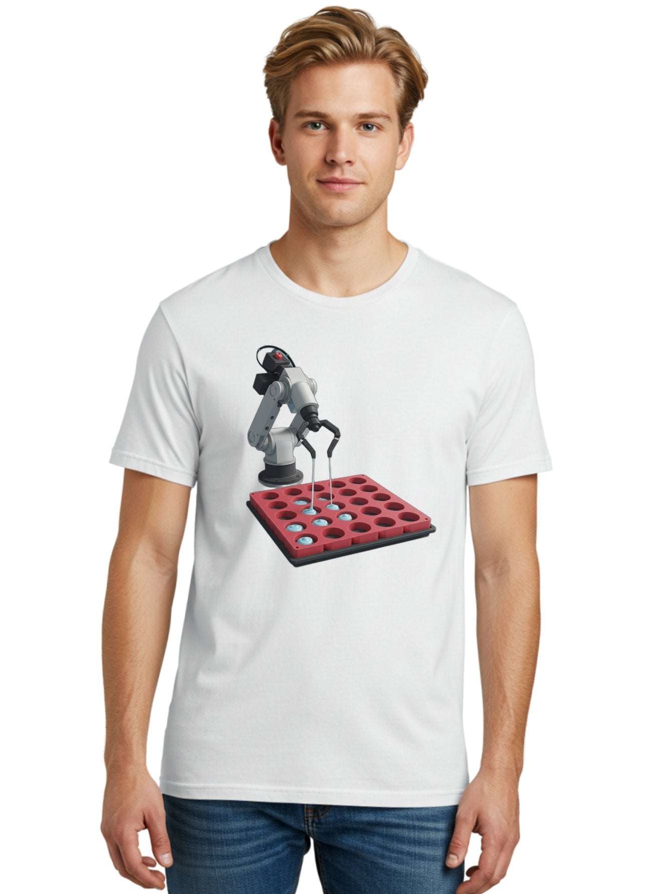 Laboratory-Robot-Arm Men'S Graphic Tee, 100% Cotton, Comfortable Casual Summer Wear, Machine Washable, Vintage Camera, Old Camera, Antique Camera, Black Camera, Classic Photography, Photography Equipment, Nostalgic Device, Film Camera, Baf180 25