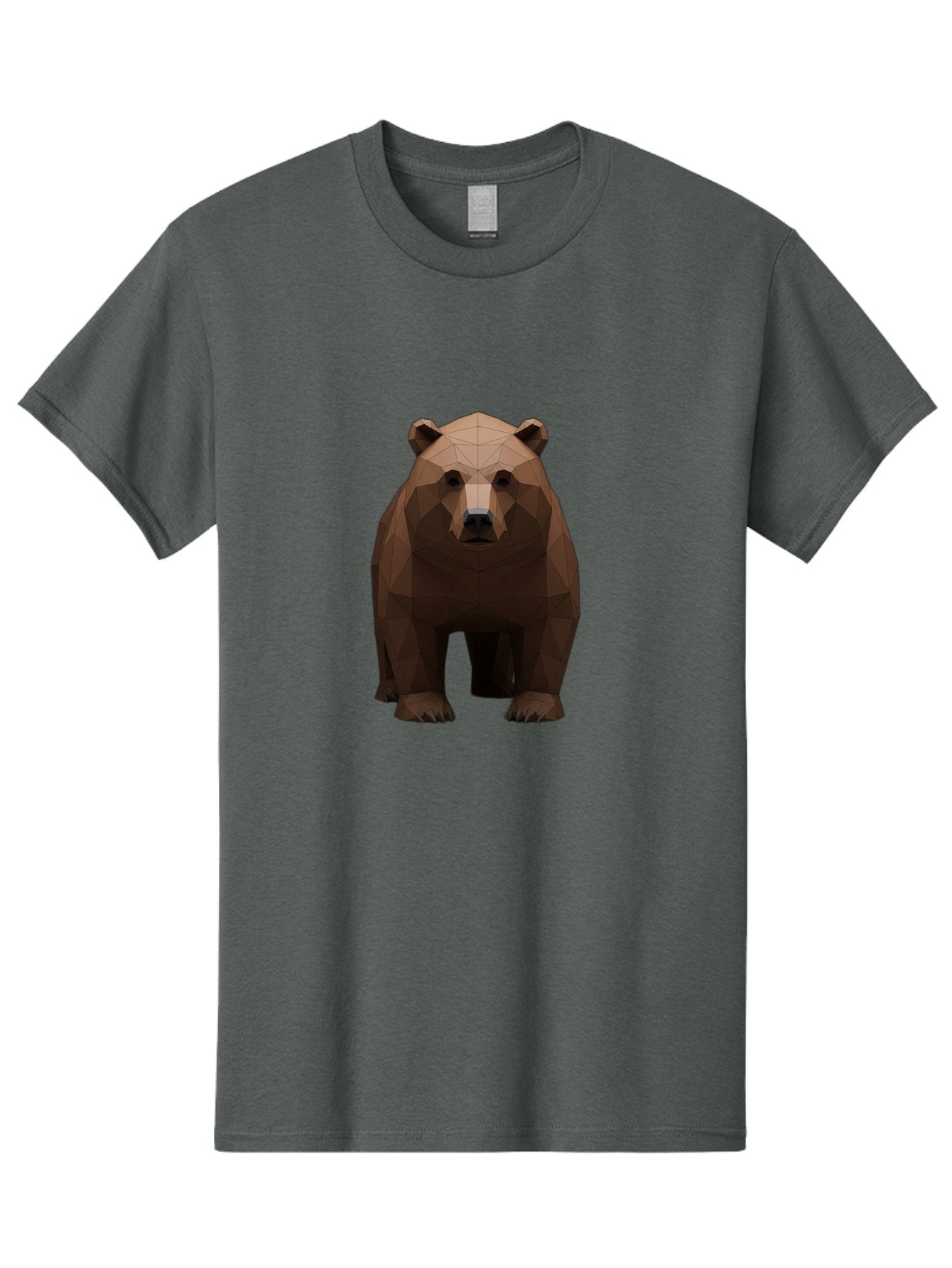 Low-Poly-Bear-1 Men'S Graphic Tee, 100% Cotton, Comfortable Casual Summer Wear, Machine Washable, Vintage Camera, Old Camera, Antique Camera, Black Camera, Classic Photography, Photography Equipment, Nostalgic Device, Film Camera, Camera Art Baf184 4