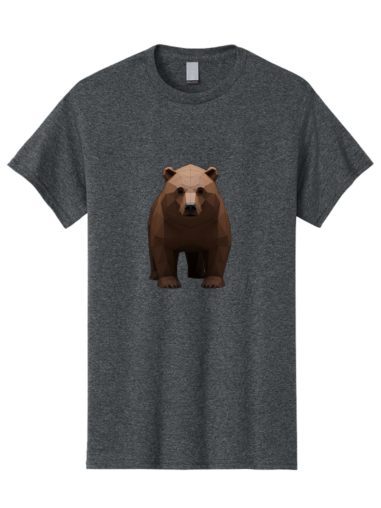 Low-Poly-Bear-1 Men'S Graphic Tee, 100% Cotton, Comfortable Casual Summer Wear, Machine Washable, Vintage Camera, Old Camera, Antique Camera, Black Camera, Classic Photography, Photography Equipment, Nostalgic Device, Film Camera, Camera Art Baf184
