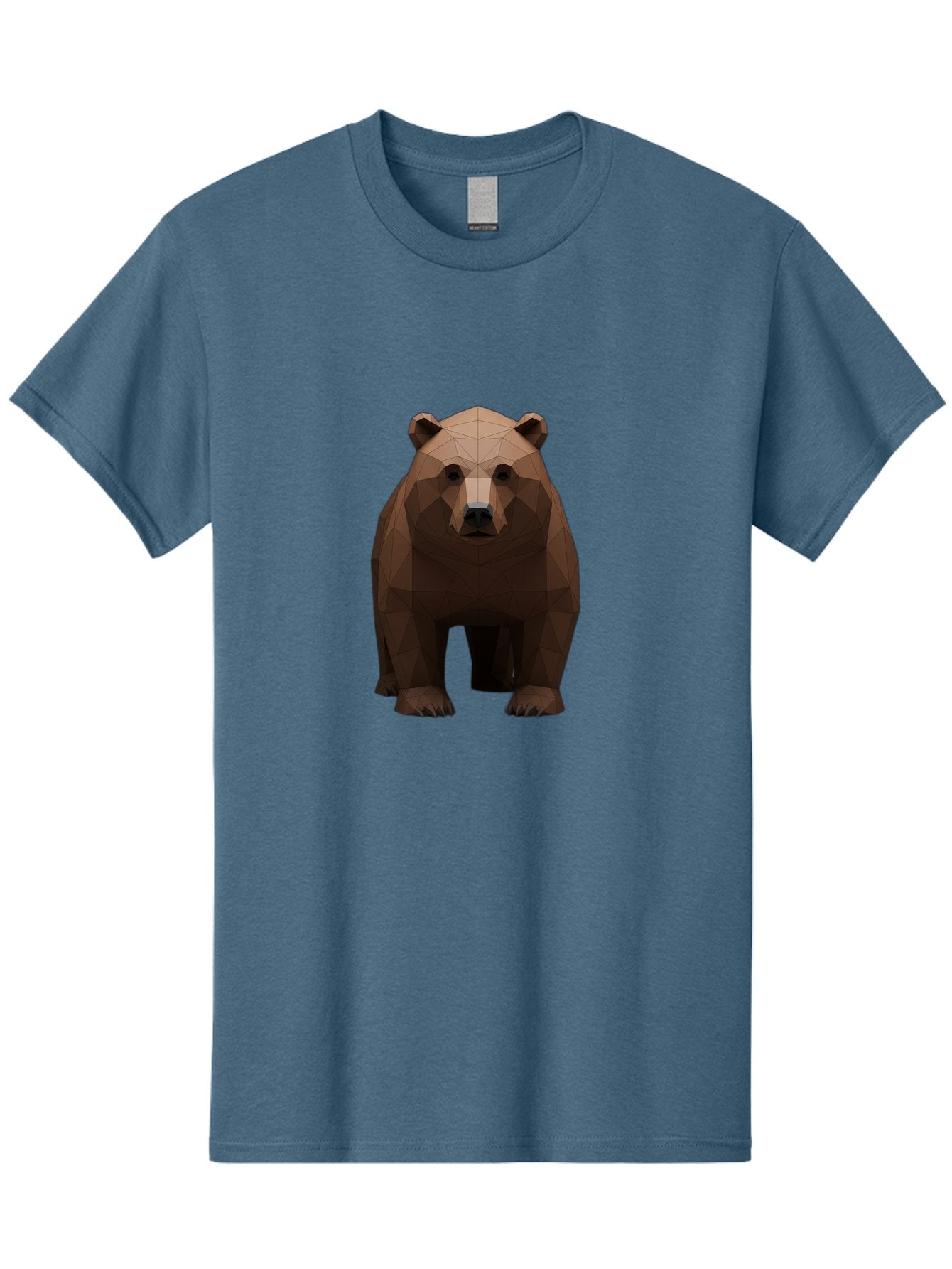 Low-Poly-Bear-1 Men'S Graphic Tee, 100% Cotton, Comfortable Casual Summer Wear, Machine Washable, Vintage Camera, Old Camera, Antique Camera, Black Camera, Classic Photography, Photography Equipment, Nostalgic Device, Film Camera, Camera Art Baf184
