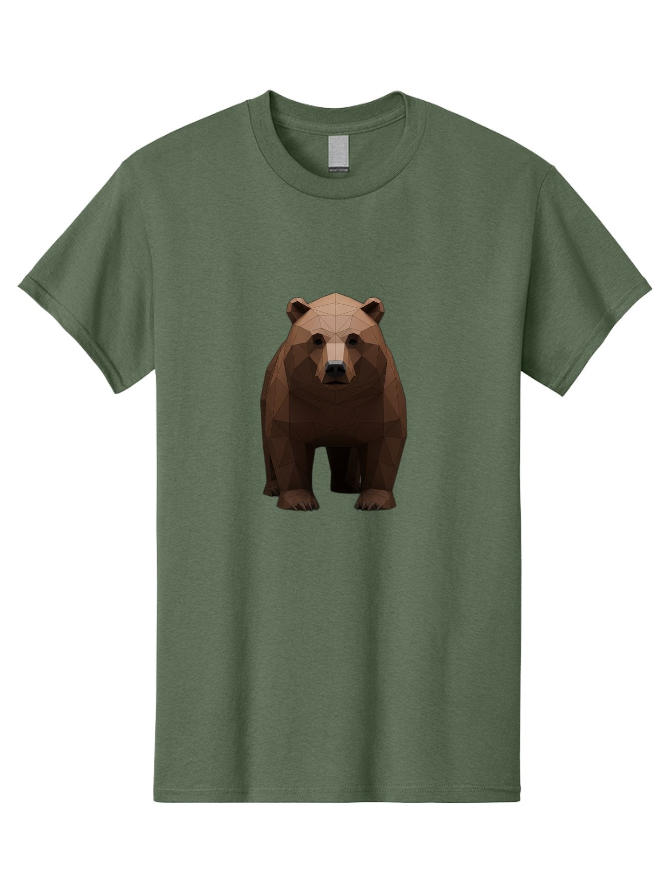 Low-Poly-Bear-1 Men'S Graphic Tee, 100% Cotton, Comfortable Casual Summer Wear, Machine Washable, Vintage Camera, Old Camera, Antique Camera, Black Camera, Classic Photography, Photography Equipment, Nostalgic Device, Film Camera, Camera Art Baf184 6