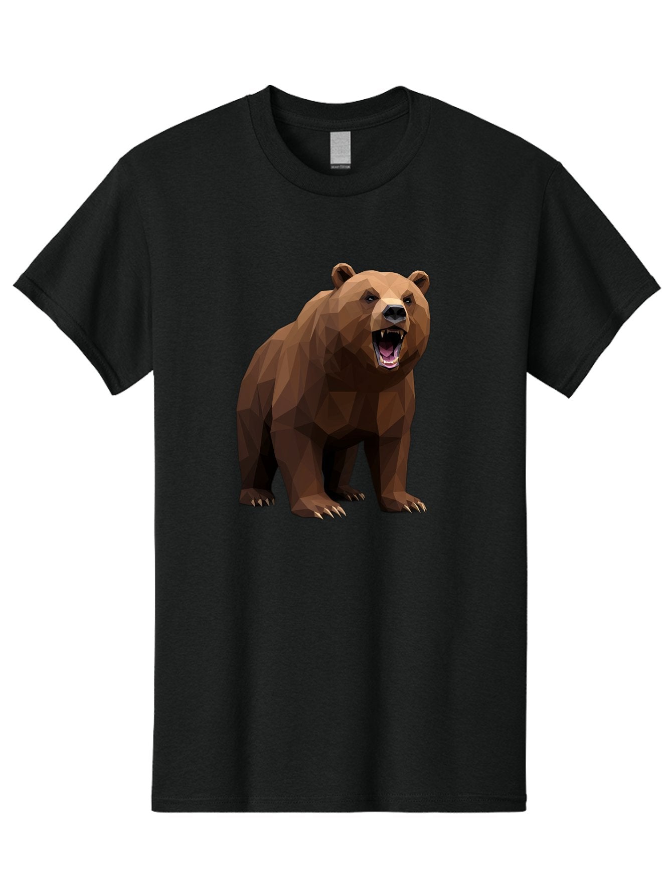 Low-Poly-Bear-2 Men'S Graphic Tee, 100% Cotton, Comfortable Casual Summer Wear, Machine Washable, Vintage Camera, Old Camera, Antique Camera, Black Camera, Classic Photography, Photography Equipment, Nostalgic Device, Film Camera, Camera Art Baf185 13