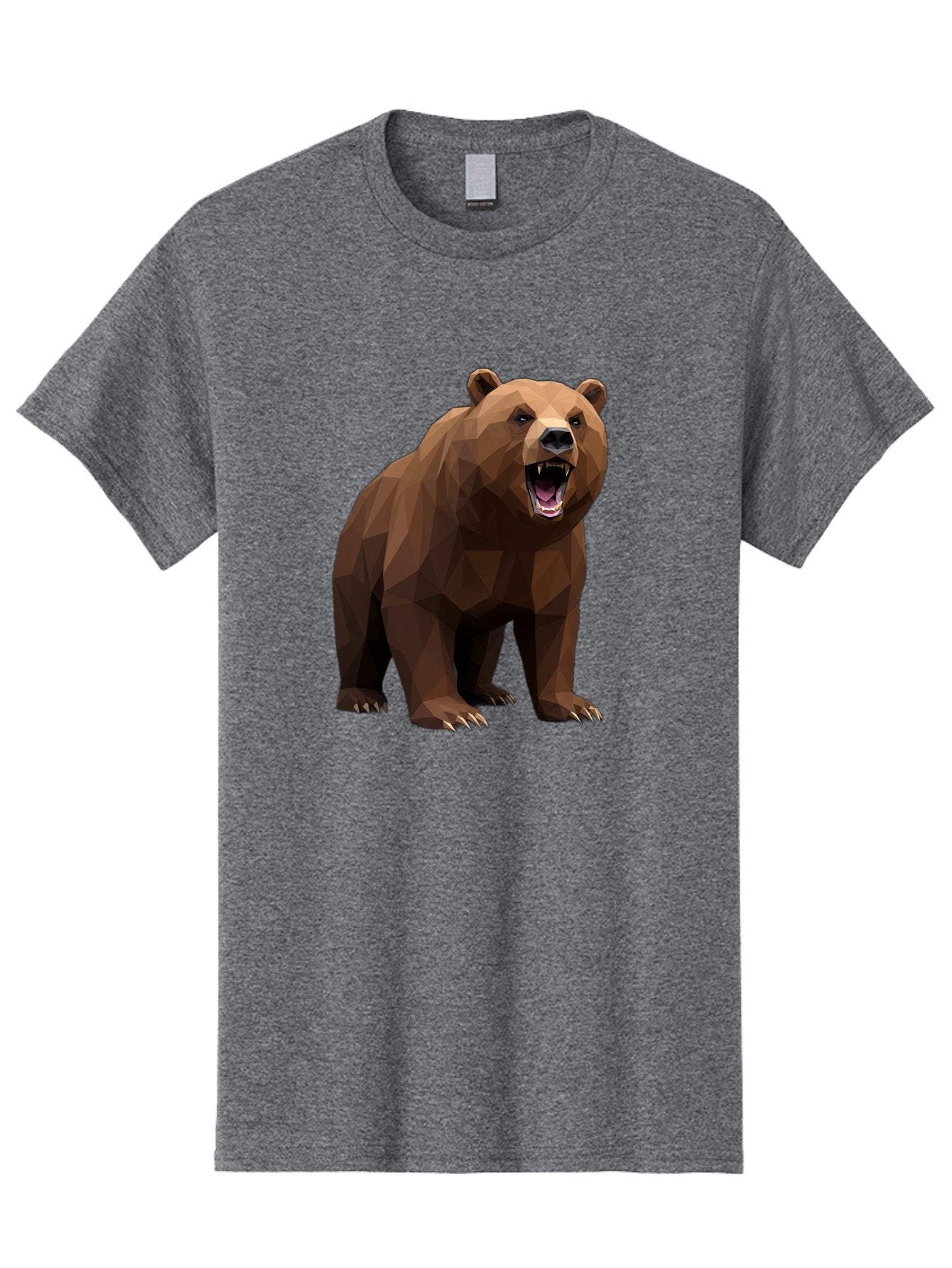 Low-Poly-Bear-2 Men'S Graphic Tee, 100% Cotton, Comfortable Casual Summer Wear, Machine Washable, Vintage Camera, Old Camera, Antique Camera, Black Camera, Classic Photography, Photography Equipment, Nostalgic Device, Film Camera, Camera Art Baf185 9