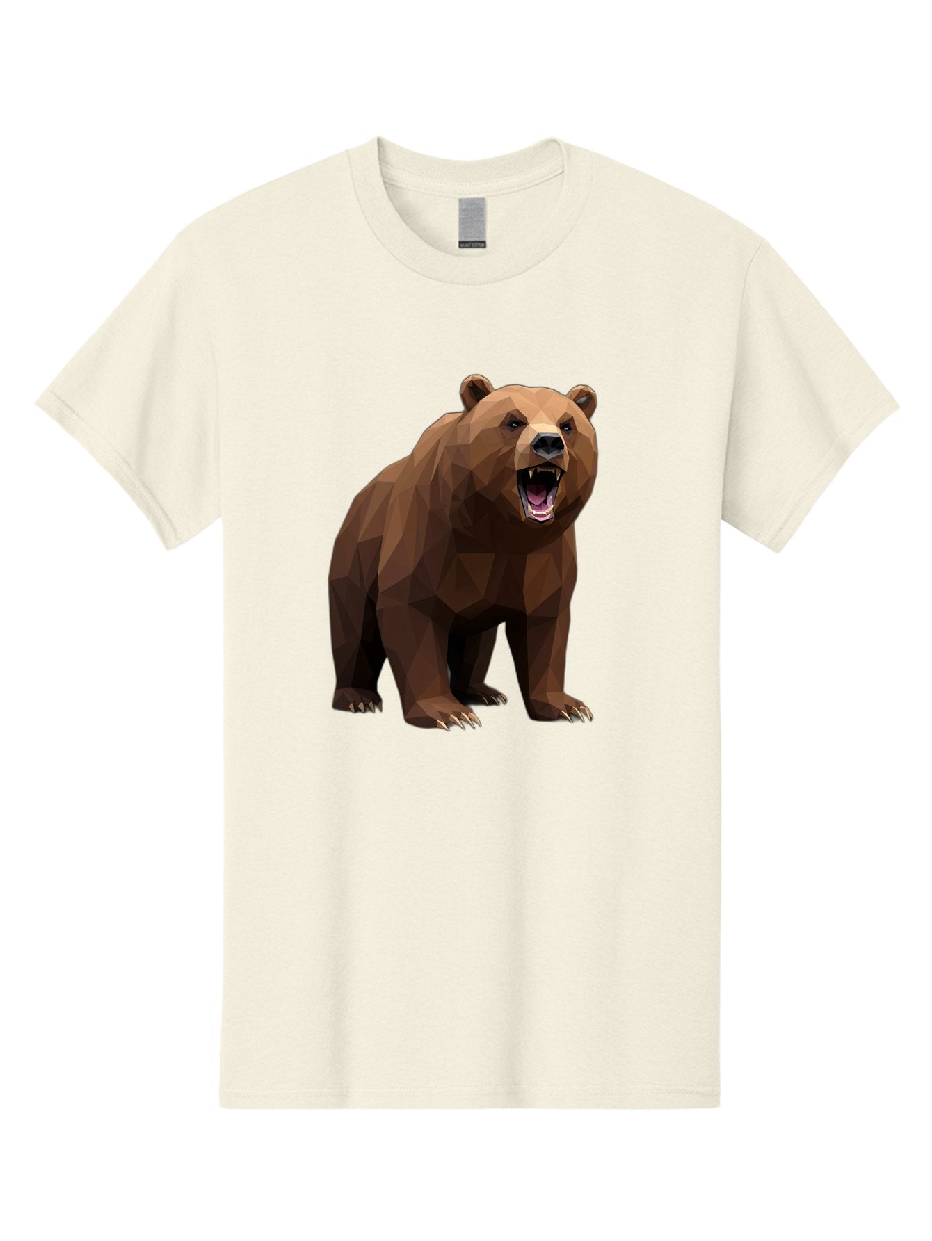 Low-Poly-Bear-2 Men'S Graphic Tee, 100% Cotton, Comfortable Casual Summer Wear, Machine Washable, Vintage Camera, Old Camera, Antique Camera, Black Camera, Classic Photography, Photography Equipment, Nostalgic Device, Film Camera, Camera Art Baf185 4