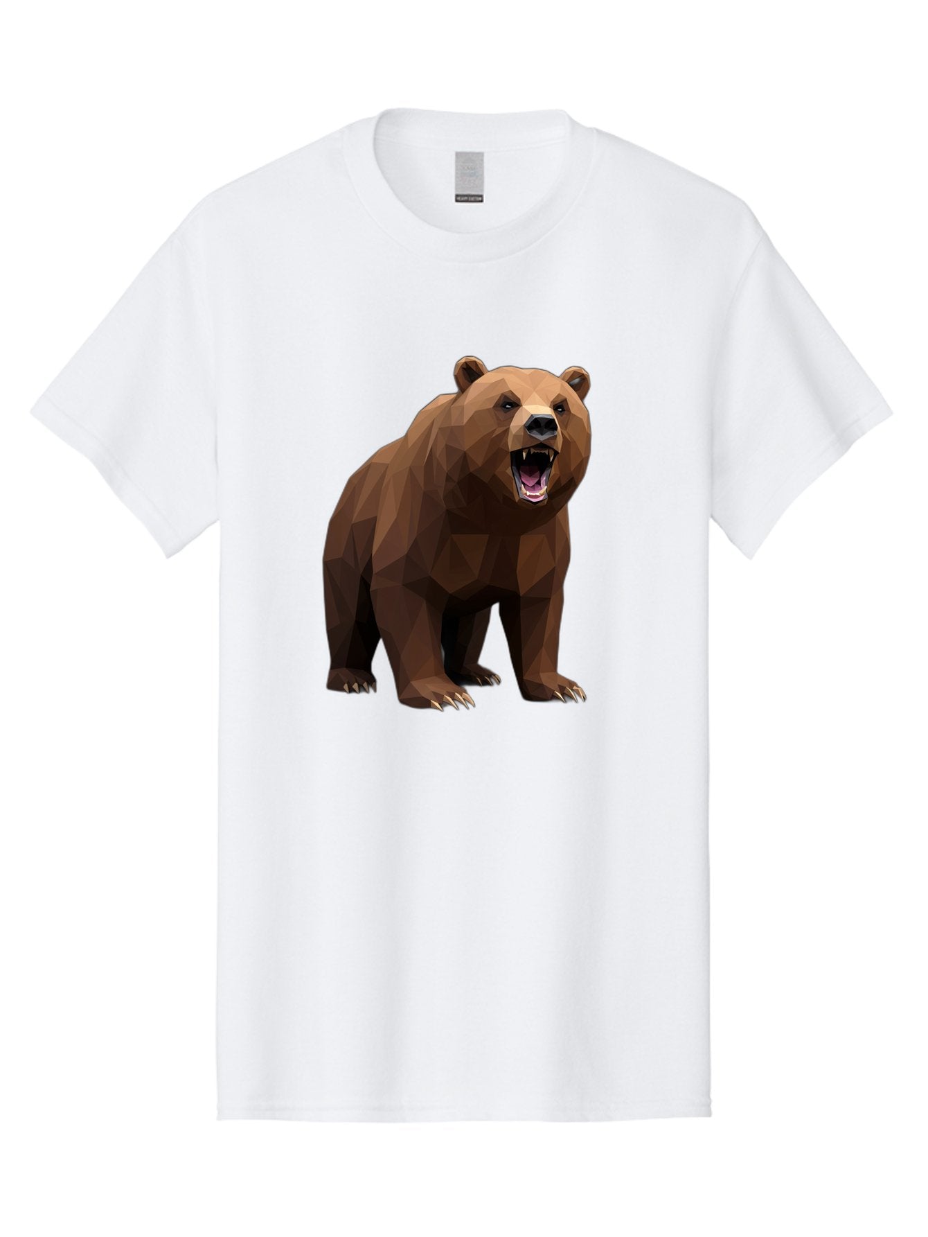 Low-Poly-Bear-2 Men'S Graphic Tee, 100% Cotton, Comfortable Casual Summer Wear, Machine Washable, Vintage Camera, Old Camera, Antique Camera, Black Camera, Classic Photography, Photography Equipment, Nostalgic Device, Film Camera, Camera Art Baf185 7