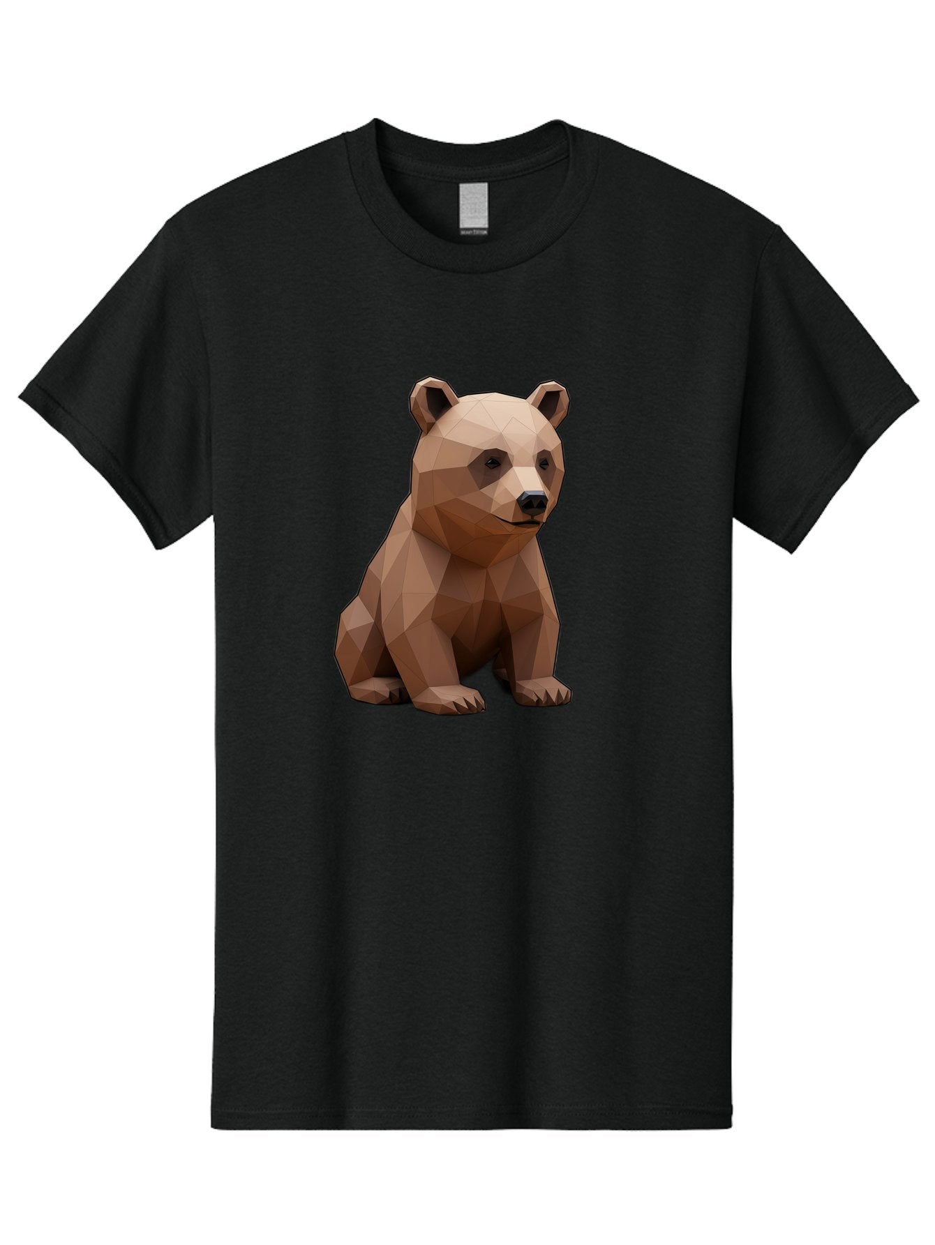 Low-Poly-Bear-3 Men'S Graphic Tee, 100% Cotton, Comfortable Casual Summer Wear, Machine Washable, Vintage Camera, Old Camera, Antique Camera, Black Camera, Classic Photography, Photography Equipment, Nostalgic Device, Film Camera, Camera Art Baf186 9
