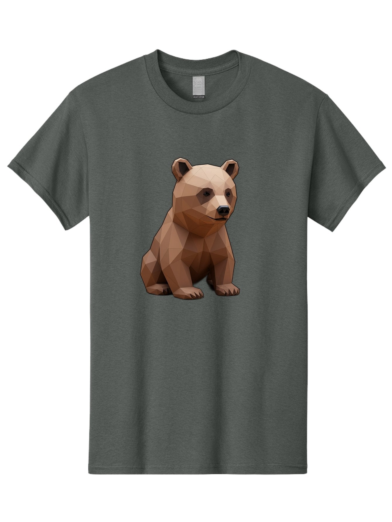 Low-Poly-Bear-3 Men'S Graphic Tee, 100% Cotton, Comfortable Casual Summer Wear, Machine Washable, Vintage Camera, Old Camera, Antique Camera, Black Camera, Classic Photography, Photography Equipment, Nostalgic Device, Film Camera, Camera Art Baf186 3