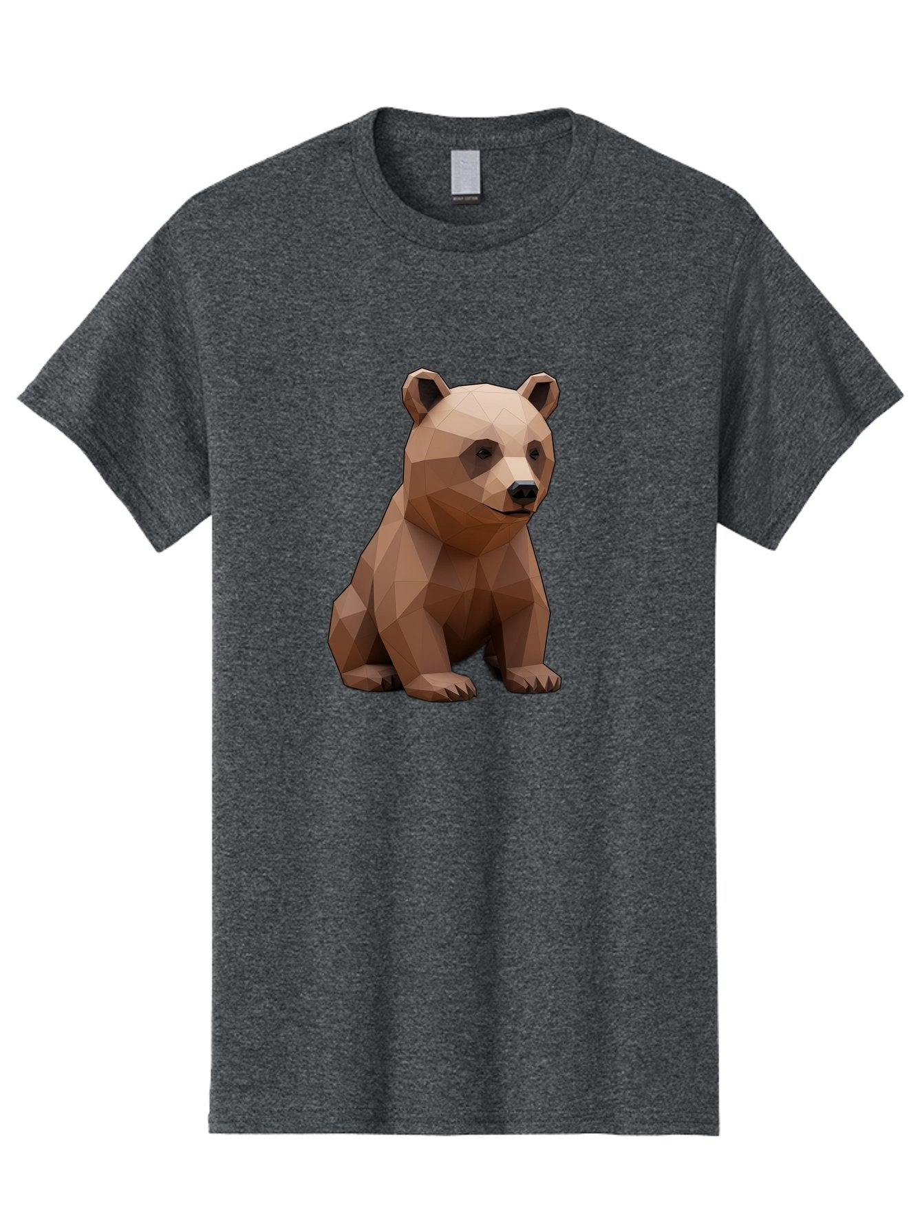 Low-Poly-Bear-3 Men'S Graphic Tee, 100% Cotton, Comfortable Casual Summer Wear, Machine Washable, Vintage Camera, Old Camera, Antique Camera, Black Camera, Classic Photography, Photography Equipment, Nostalgic Device, Film Camera, Camera Art Baf186 6