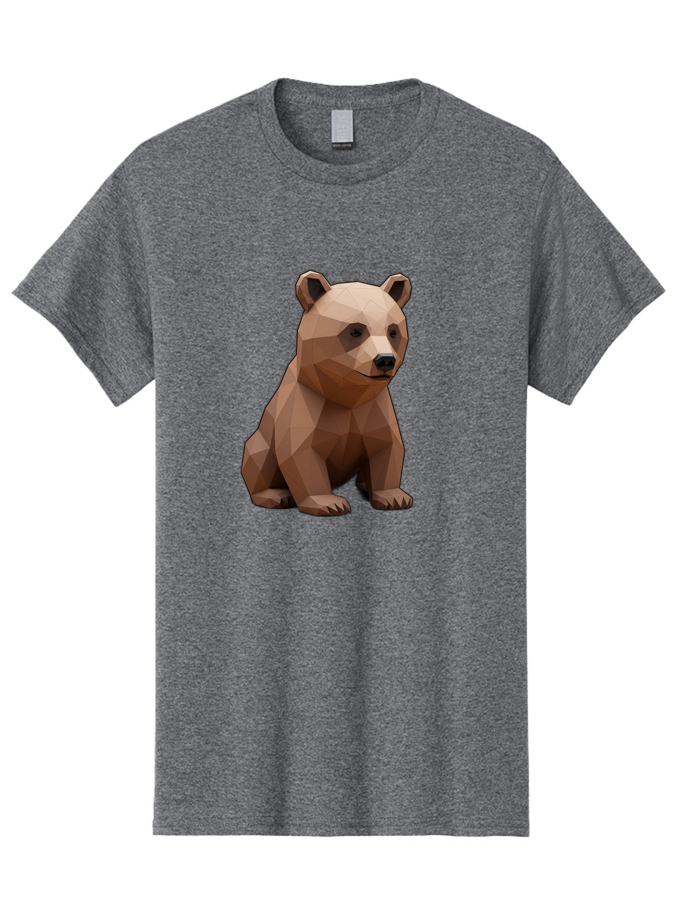 Low-Poly-Bear-3 Men'S Graphic Tee, 100% Cotton, Comfortable Casual Summer Wear, Machine Washable, Vintage Camera, Old Camera, Antique Camera, Black Camera, Classic Photography, Photography Equipment, Nostalgic Device, Film Camera, Camera Art Baf186 11