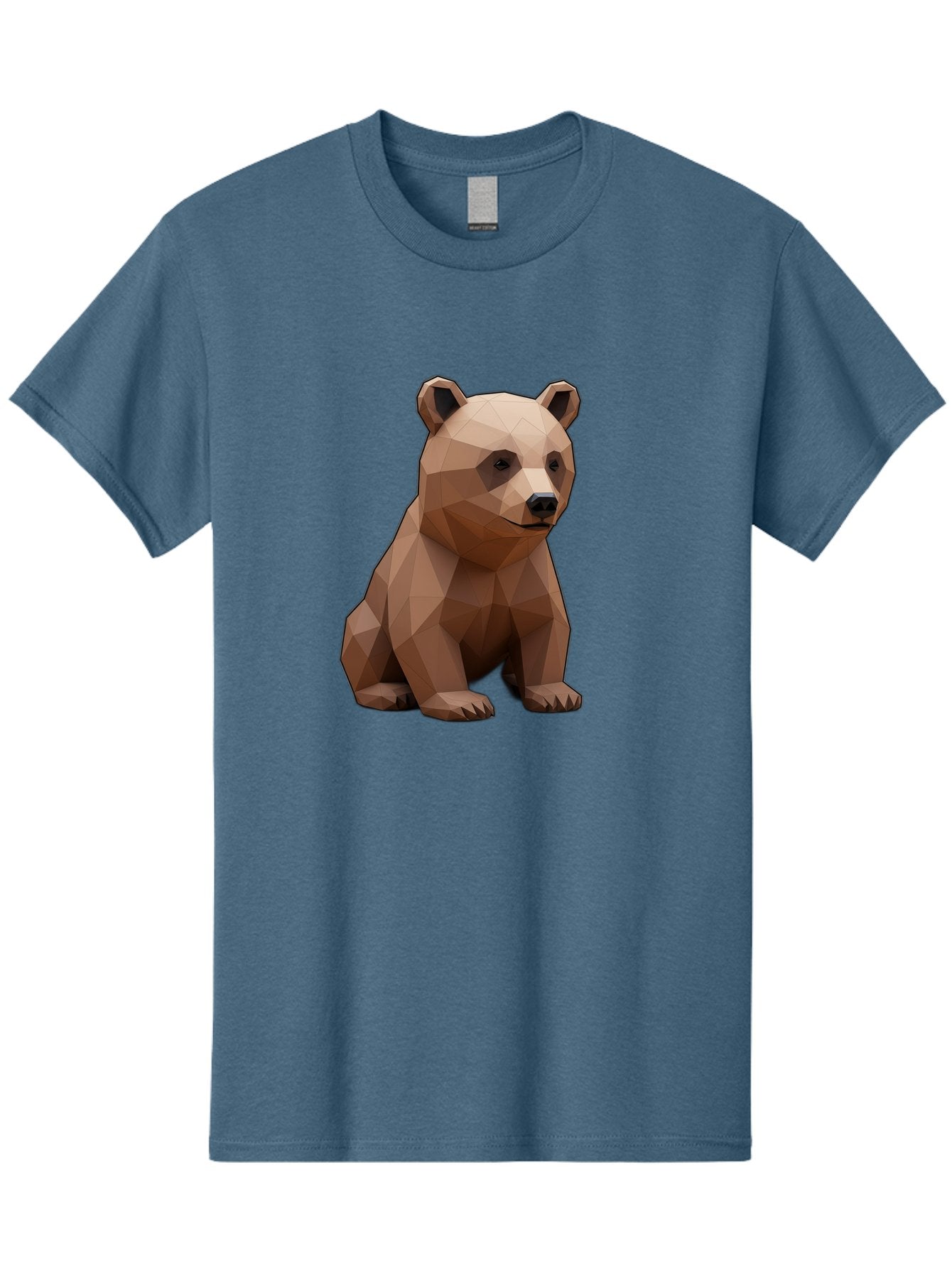 Low-Poly-Bear-3 Men'S Graphic Tee, 100% Cotton, Comfortable Casual Summer Wear, Machine Washable, Vintage Camera, Old Camera, Antique Camera, Black Camera, Classic Photography, Photography Equipment, Nostalgic Device, Film Camera, Camera Art Baf186 4