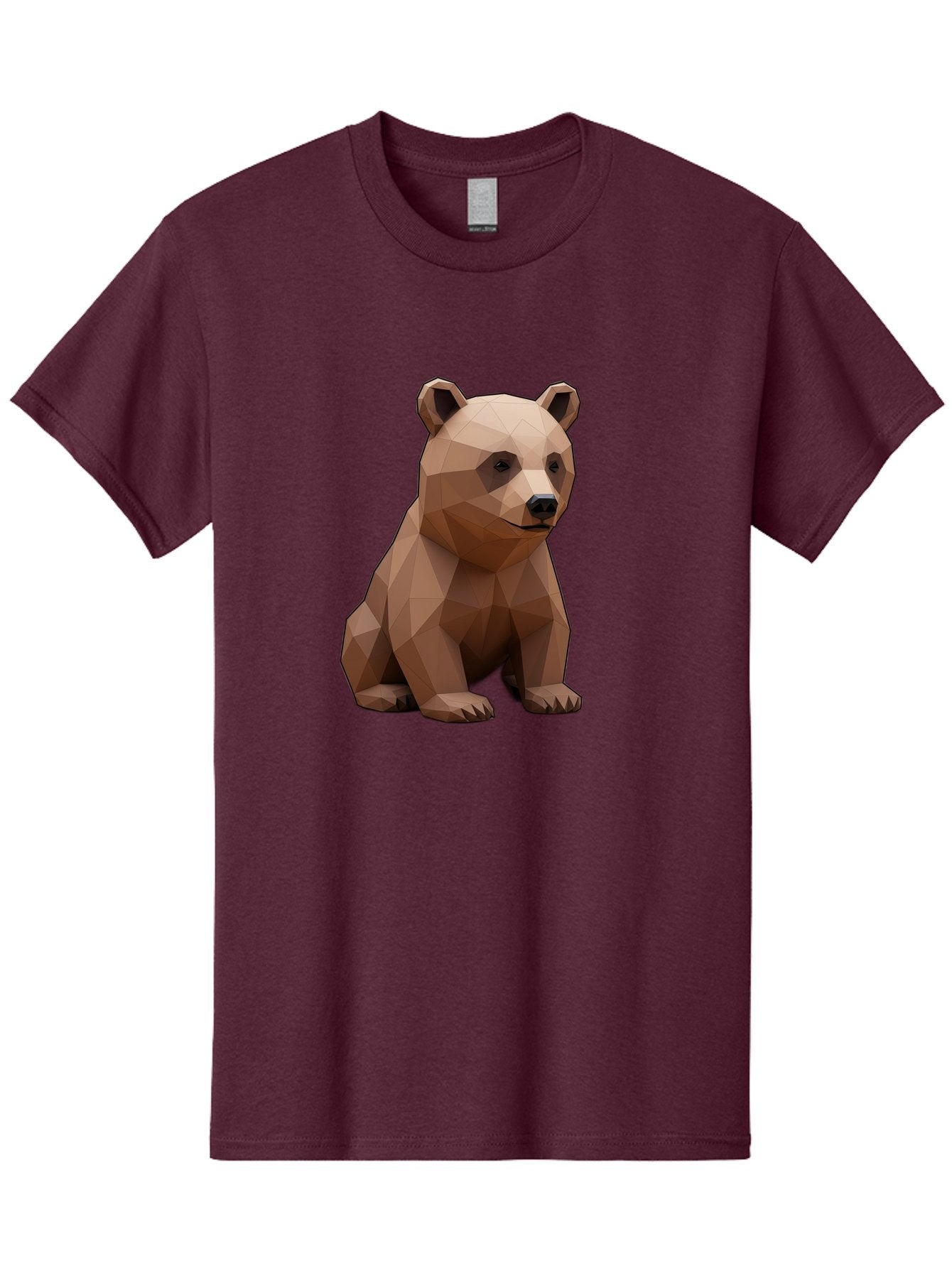 Low-Poly-Bear-3 Men'S Graphic Tee, 100% Cotton, Comfortable Casual Summer Wear, Machine Washable, Vintage Camera, Old Camera, Antique Camera, Black Camera, Classic Photography, Photography Equipment, Nostalgic Device, Film Camera, Camera Art Baf186 7