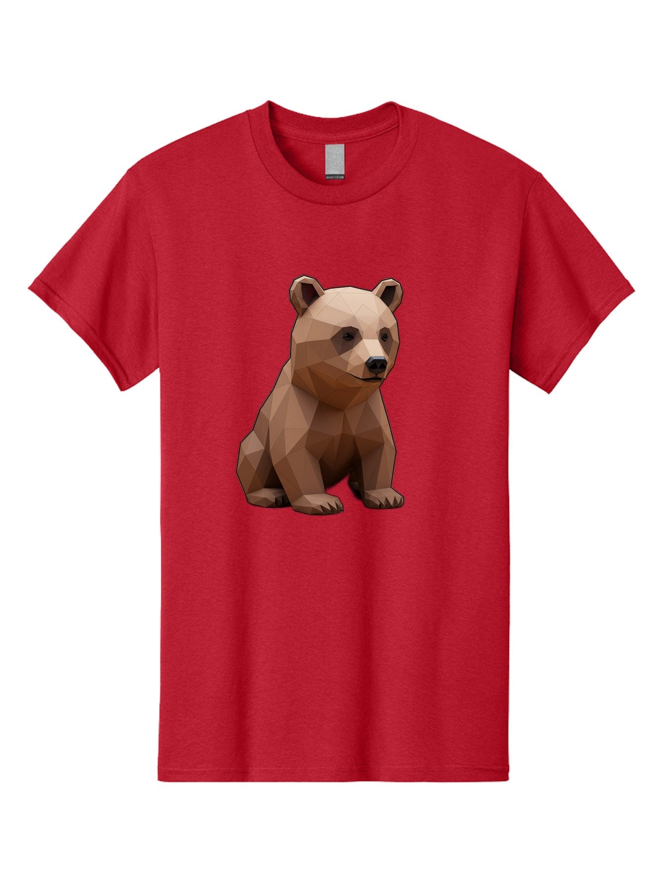 Low-Poly-Bear-3 Men'S Graphic Tee, 100% Cotton, Comfortable Casual Summer Wear, Machine Washable, Vintage Camera, Old Camera, Antique Camera, Black Camera, Classic Photography, Photography Equipment, Nostalgic Device, Film Camera, Camera Art Baf186