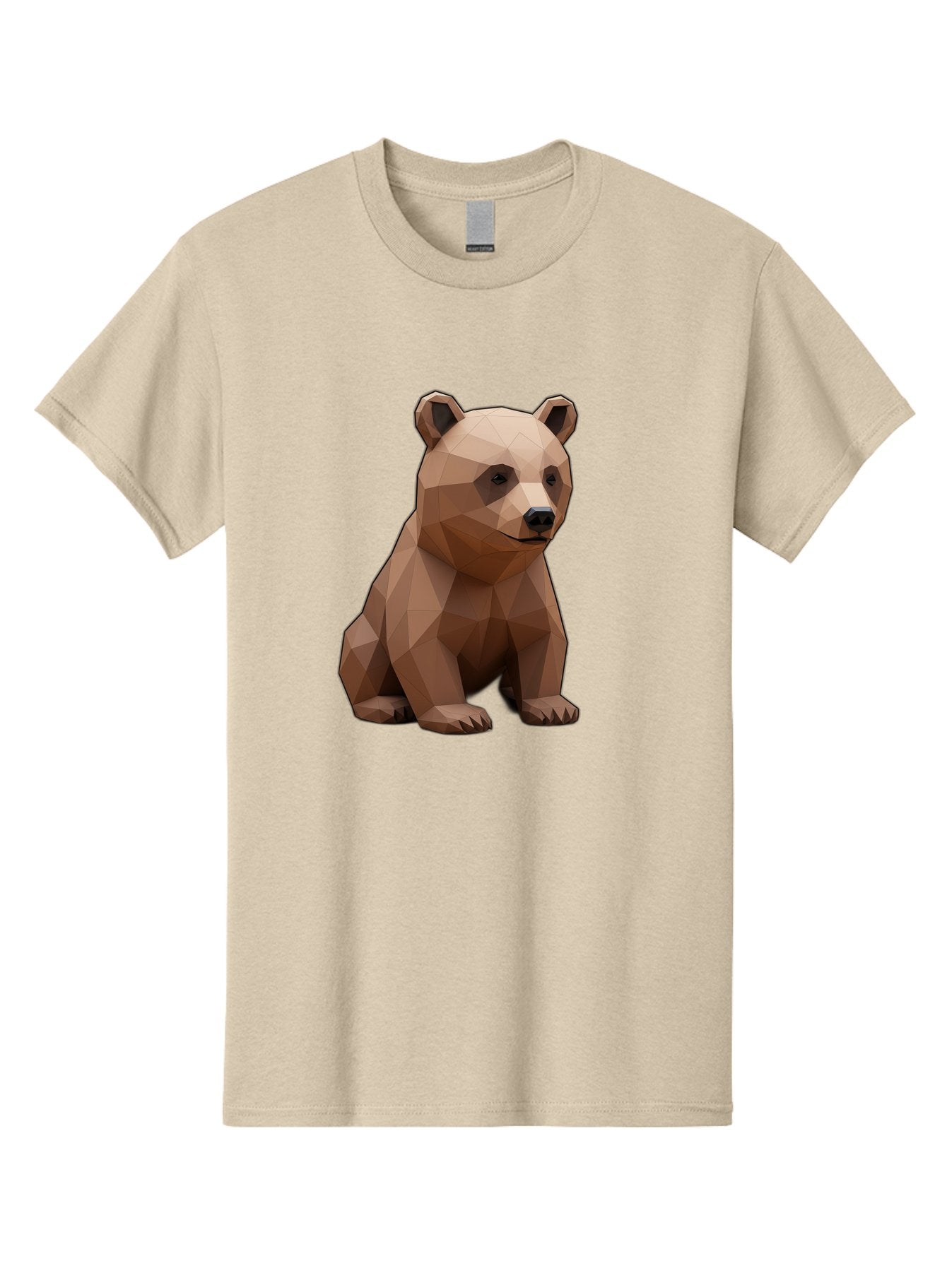 Low-Poly-Bear-3 Men'S Graphic Tee, 100% Cotton, Comfortable Casual Summer Wear, Machine Washable, Vintage Camera, Old Camera, Antique Camera, Black Camera, Classic Photography, Photography Equipment, Nostalgic Device, Film Camera, Camera Art Baf186 5