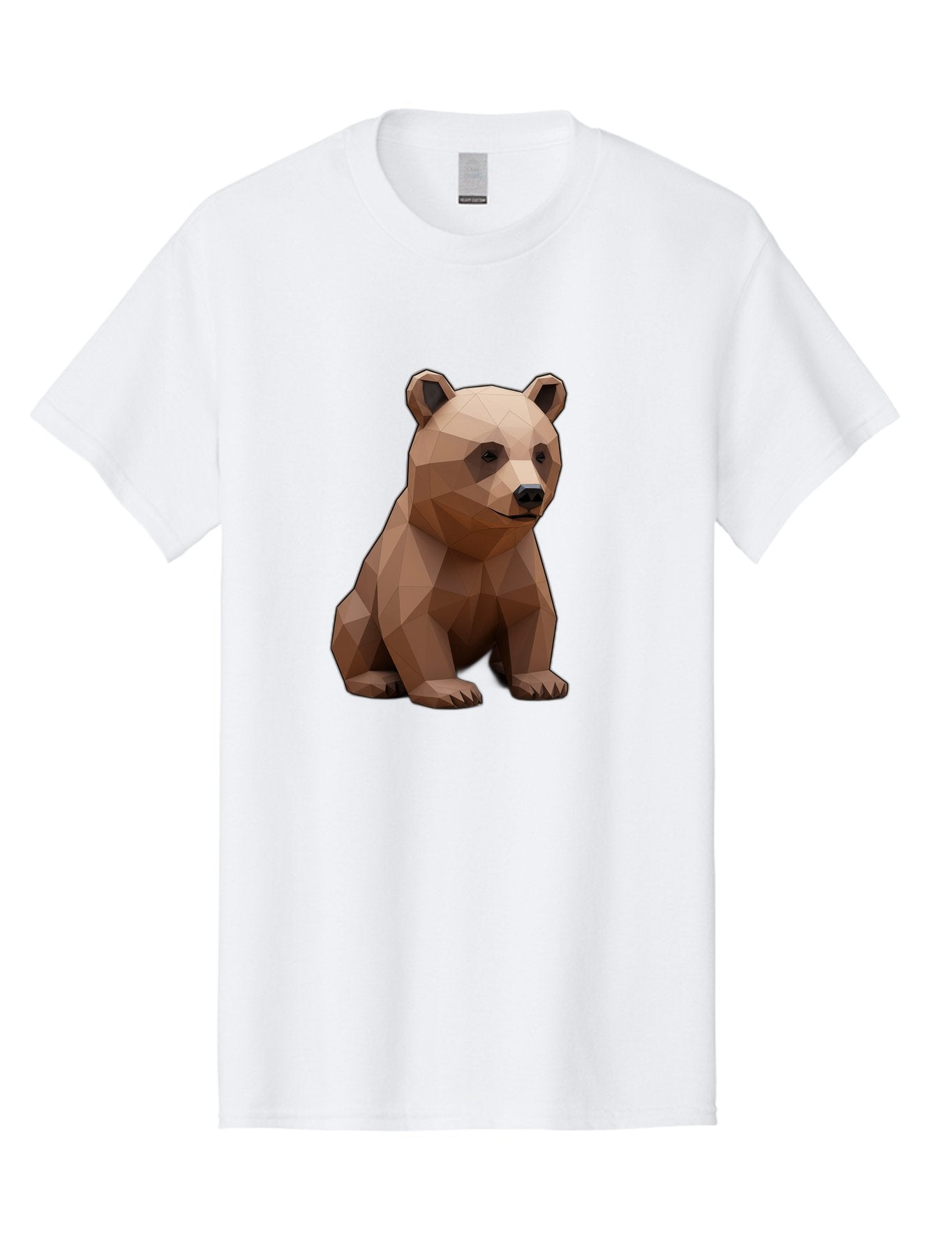 Low-Poly-Bear-3 Men'S Graphic Tee, 100% Cotton, Comfortable Casual Summer Wear, Machine Washable, Vintage Camera, Old Camera, Antique Camera, Black Camera, Classic Photography, Photography Equipment, Nostalgic Device, Film Camera, Camera Art Baf186 15