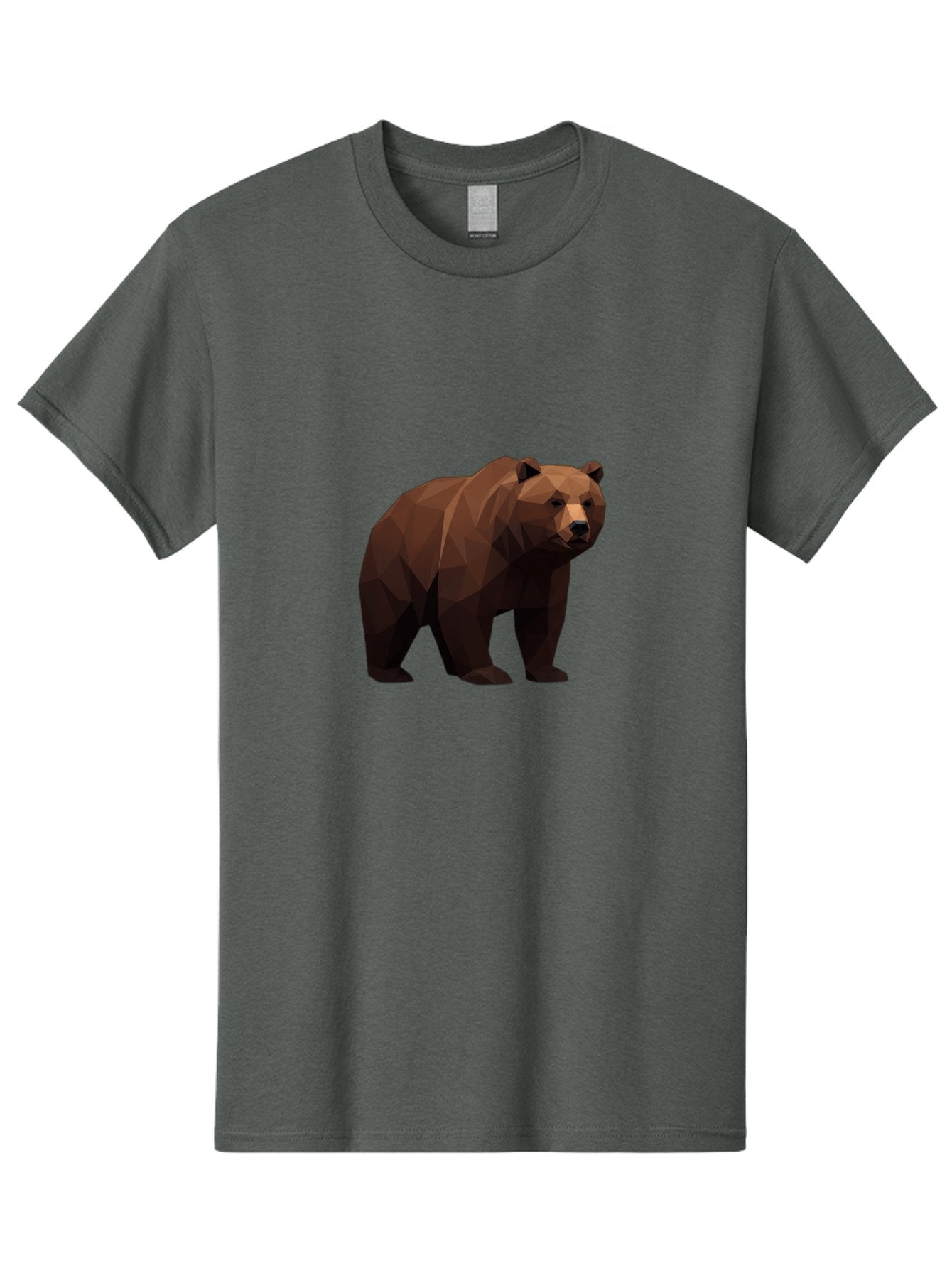 Low-Poly-Bear-4 Men'S Graphic Tee, 100% Cotton, Comfortable Casual Summer Wear, Machine Washable, Vintage Camera, Old Camera, Antique Camera, Black Camera, Classic Photography, Photography Equipment, Nostalgic Device, Film Camera, Camera Art Baf187 8