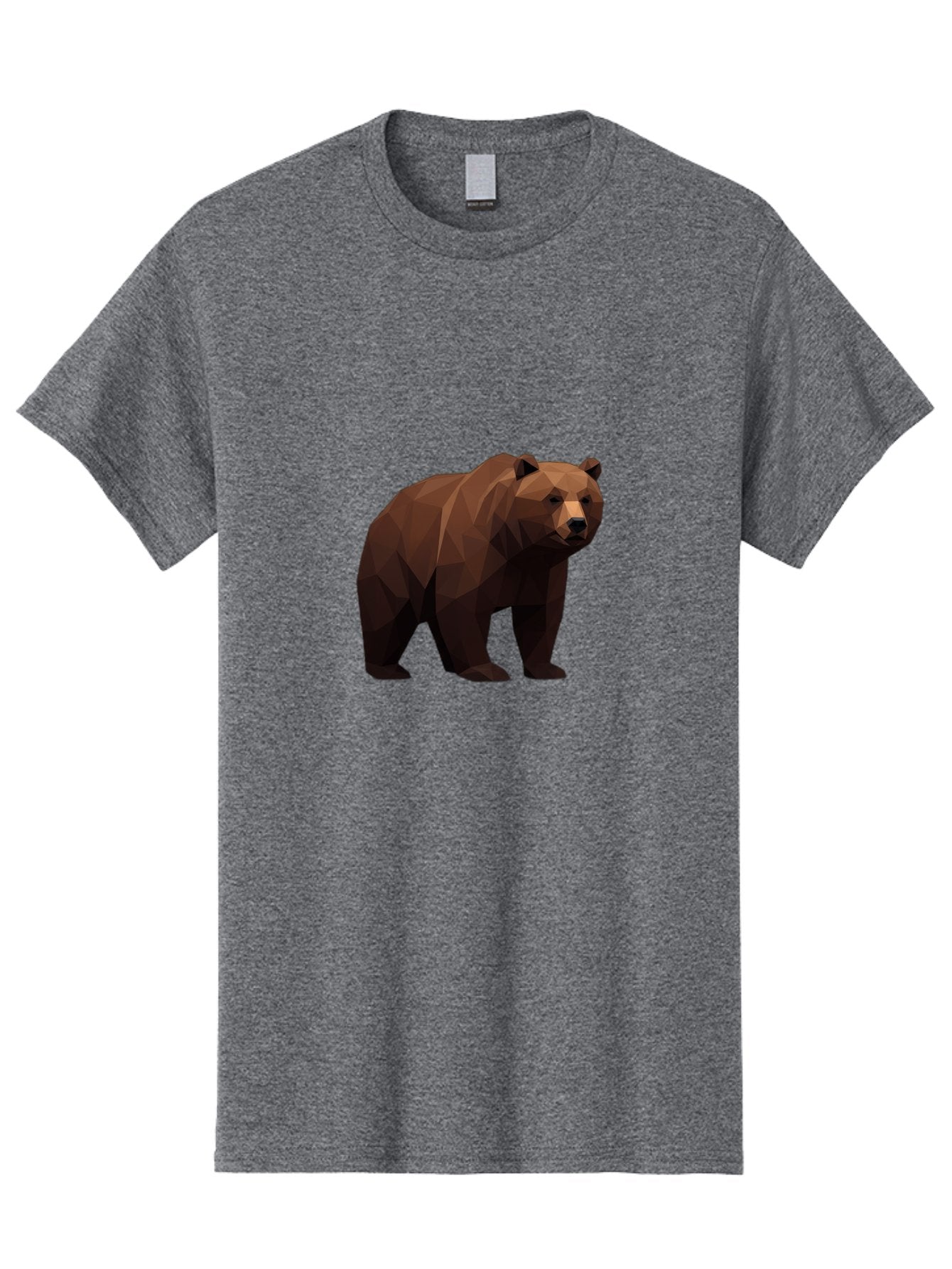 Low-Poly-Bear-4 Men'S Graphic Tee, 100% Cotton, Comfortable Casual Summer Wear, Machine Washable, Vintage Camera, Old Camera, Antique Camera, Black Camera, Classic Photography, Photography Equipment, Nostalgic Device, Film Camera, Camera Art Baf187 5