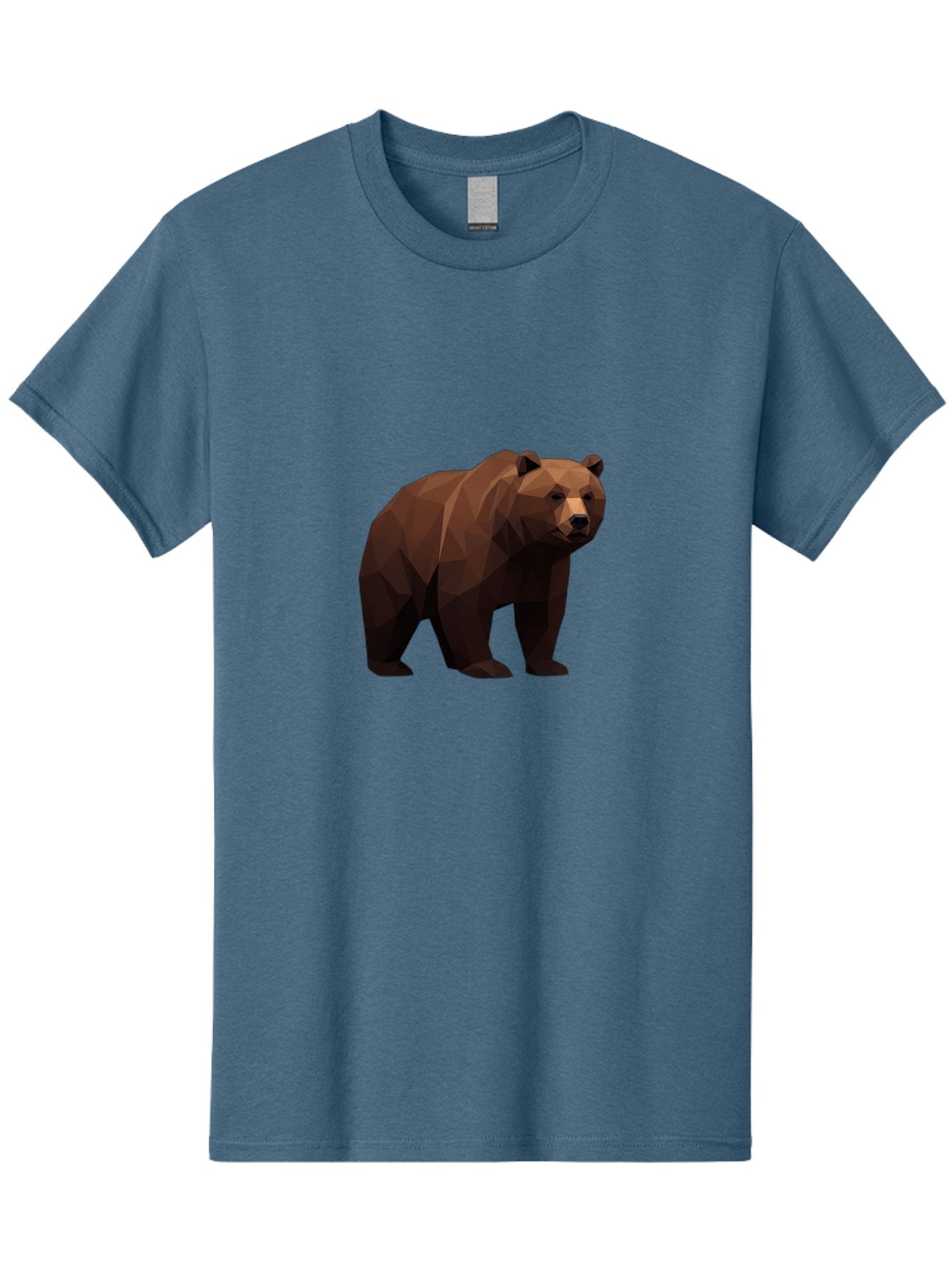 Low-Poly-Bear-4 Men'S Graphic Tee, 100% Cotton, Comfortable Casual Summer Wear, Machine Washable, Vintage Camera, Old Camera, Antique Camera, Black Camera, Classic Photography, Photography Equipment, Nostalgic Device, Film Camera, Camera Art Baf187 6