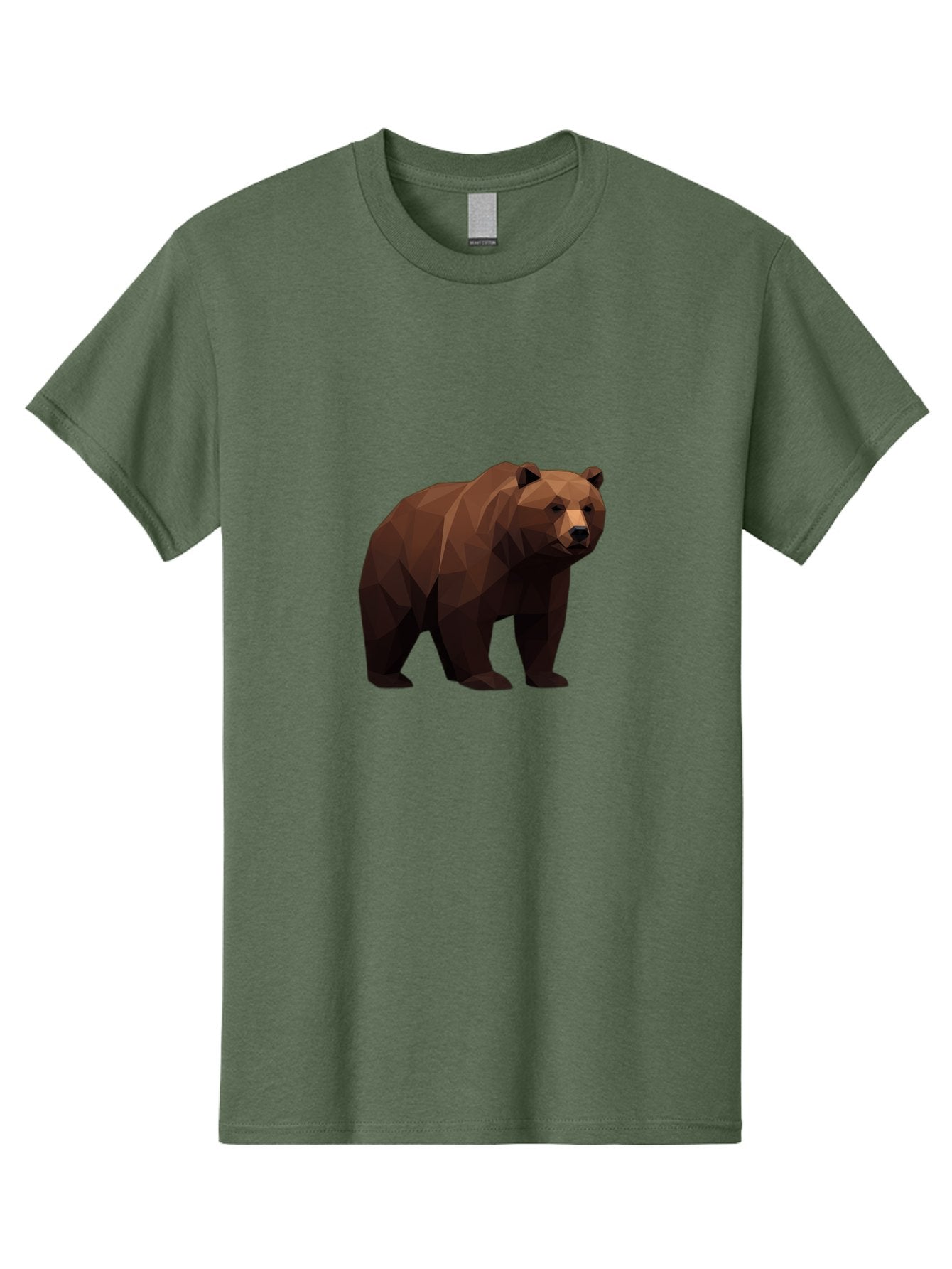 Low-Poly-Bear-4 Men'S Graphic Tee, 100% Cotton, Comfortable Casual Summer Wear, Machine Washable, Vintage Camera, Old Camera, Antique Camera, Black Camera, Classic Photography, Photography Equipment, Nostalgic Device, Film Camera, Camera Art Baf187 3