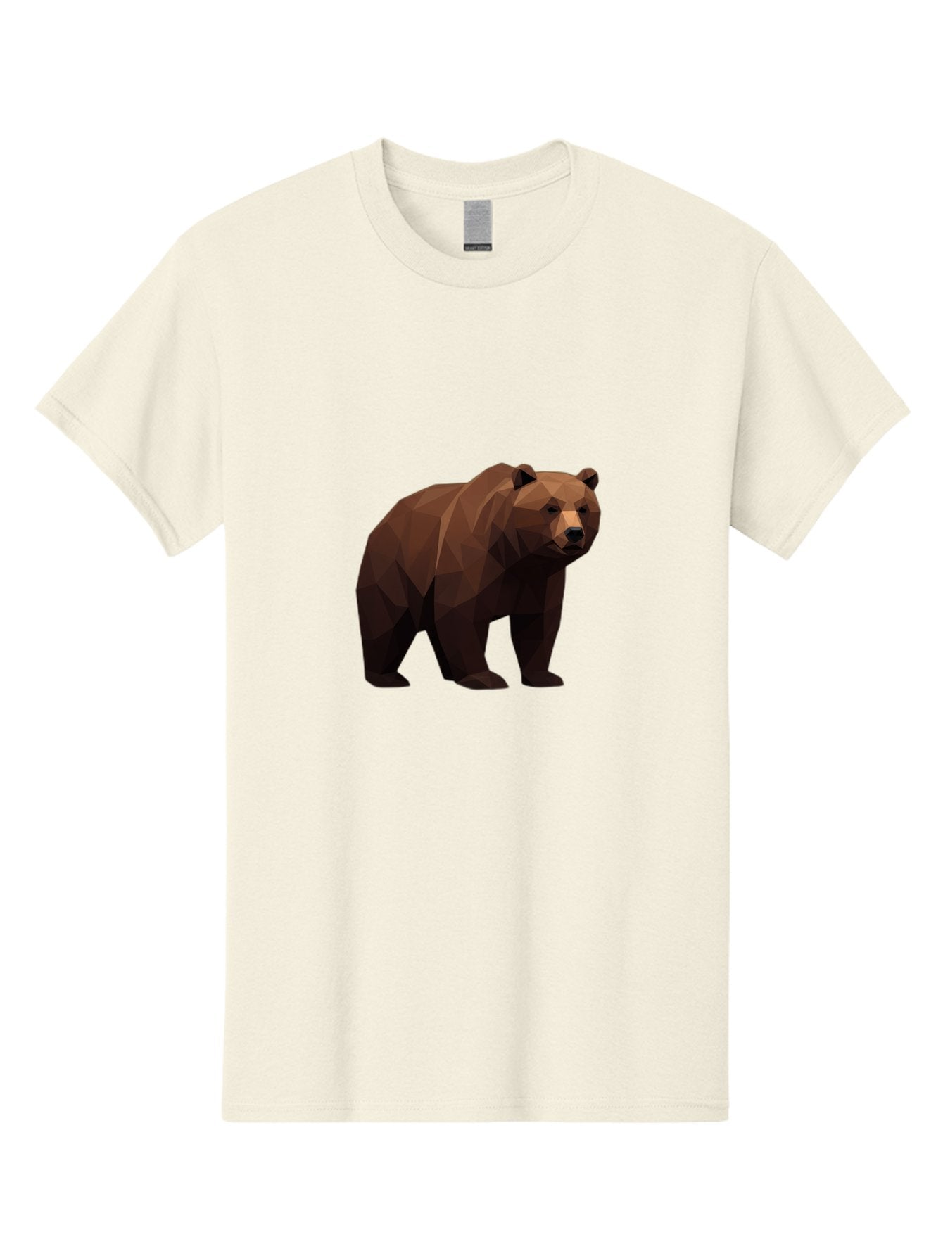 Low-Poly-Bear-4 Men'S Graphic Tee, 100% Cotton, Comfortable Casual Summer Wear, Machine Washable, Vintage Camera, Old Camera, Antique Camera, Black Camera, Classic Photography, Photography Equipment, Nostalgic Device, Film Camera, Camera Art Baf187 4