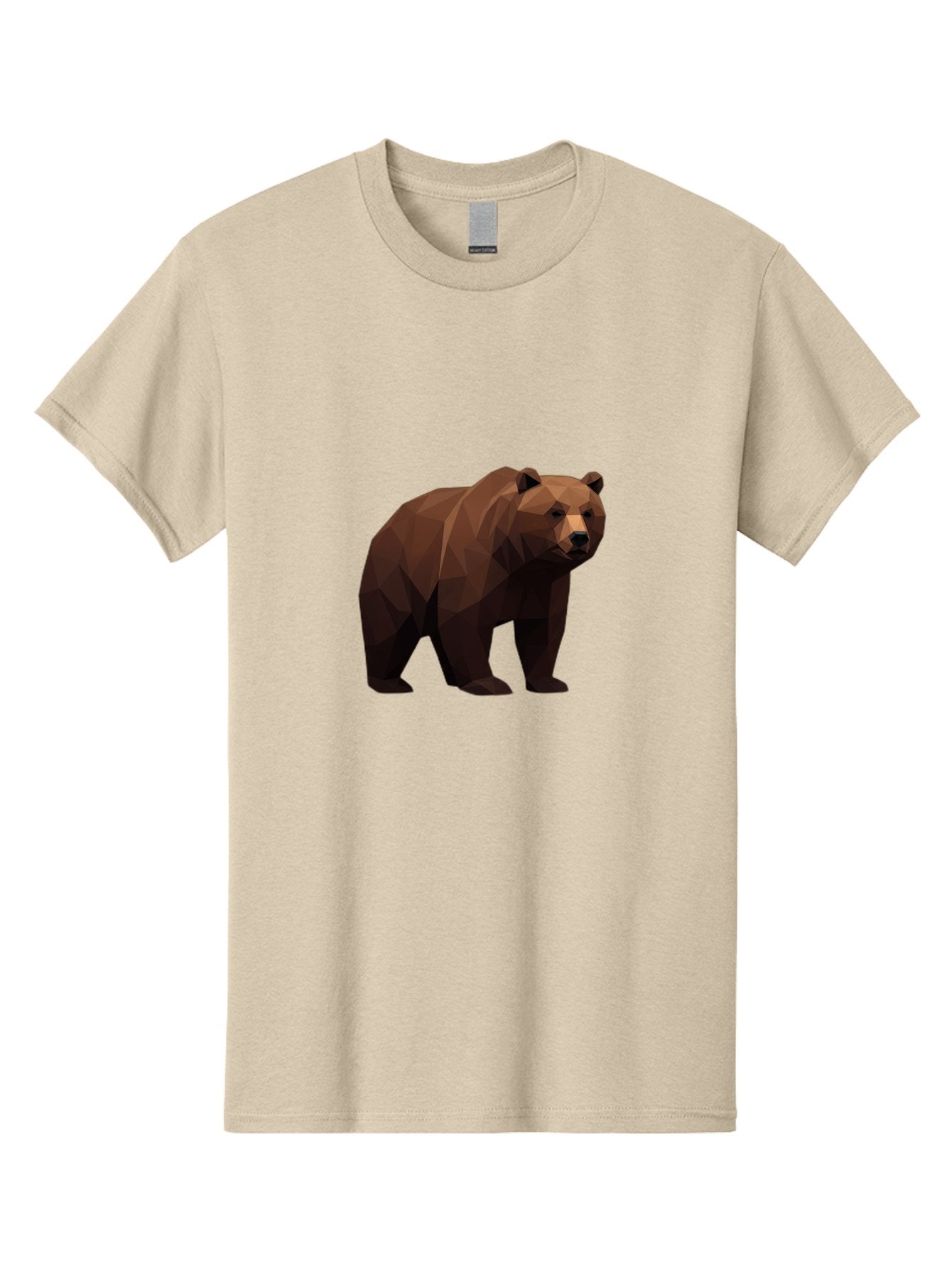 Low-Poly-Bear-4 Men'S Graphic Tee, 100% Cotton, Comfortable Casual Summer Wear, Machine Washable, Vintage Camera, Old Camera, Antique Camera, Black Camera, Classic Photography, Photography Equipment, Nostalgic Device, Film Camera, Camera Art Baf187 9