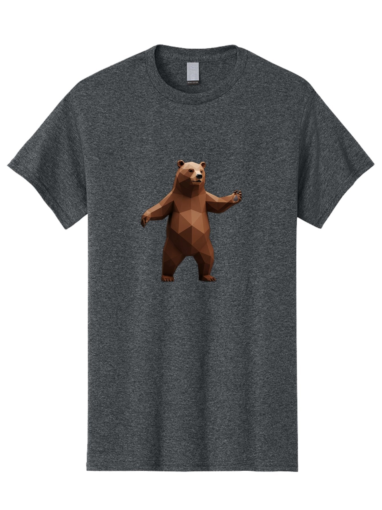 Low-Poly-Bear-5 Men'S Graphic Tee, 100% Cotton, Comfortable Casual Summer Wear, Machine Washable, Vintage Camera, Old Camera, Antique Camera, Black Camera, Classic Photography, Photography Equipment, Nostalgic Device, Film Camera, Camera Art Baf188 5