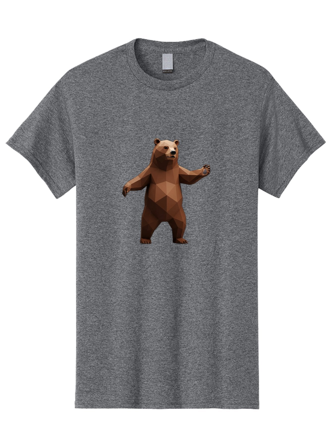 Low-Poly-Bear-5 Men'S Graphic Tee, 100% Cotton, Comfortable Casual Summer Wear, Machine Washable, Vintage Camera, Old Camera, Antique Camera, Black Camera, Classic Photography, Photography Equipment, Nostalgic Device, Film Camera, Camera Art Baf188 3