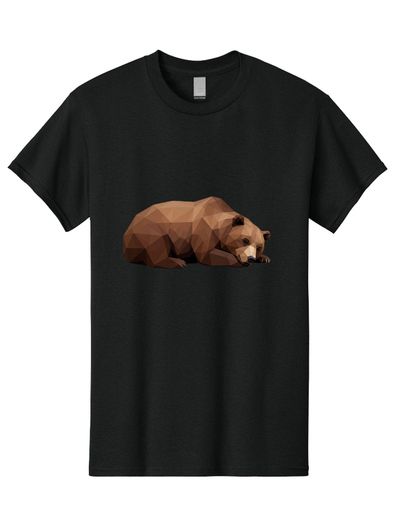 Low-Poly-Bear-6 Men'S Graphic Tee, 100% Cotton, Comfortable Casual Summer Wear, Machine Washable, Vintage Camera, Old Camera, Antique Camera, Black Camera, Classic Photography, Photography Equipment, Nostalgic Device, Film Camera, Camera Art Baf189 7