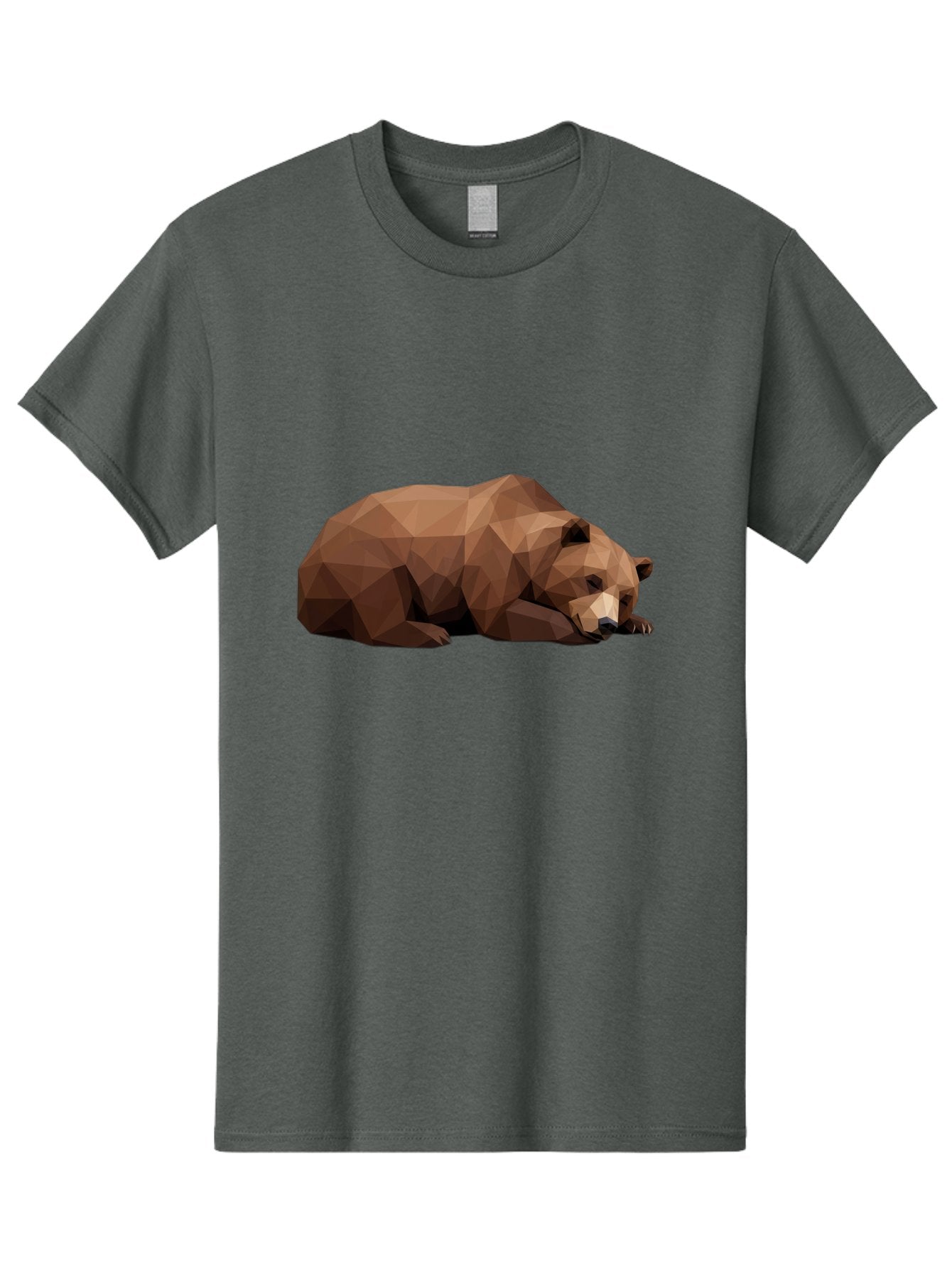 Low-Poly-Bear-6 Men'S Graphic Tee, 100% Cotton, Comfortable Casual Summer Wear, Machine Washable, Vintage Camera, Old Camera, Antique Camera, Black Camera, Classic Photography, Photography Equipment, Nostalgic Device, Film Camera, Camera Art Baf189 11
