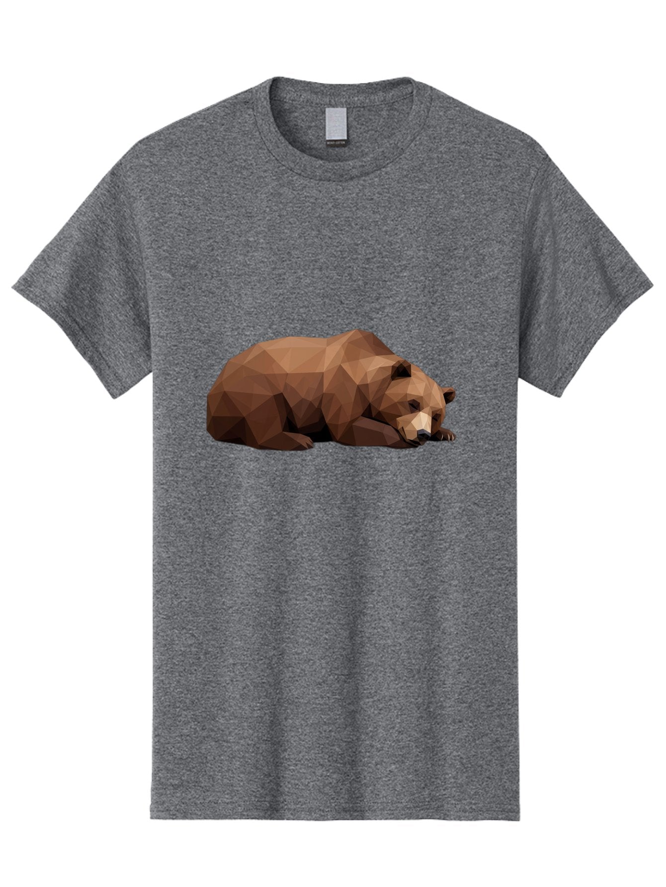 Low-Poly-Bear-6 Men'S Graphic Tee, 100% Cotton, Comfortable Casual Summer Wear, Machine Washable, Vintage Camera, Old Camera, Antique Camera, Black Camera, Classic Photography, Photography Equipment, Nostalgic Device, Film Camera, Camera Art Baf189 15