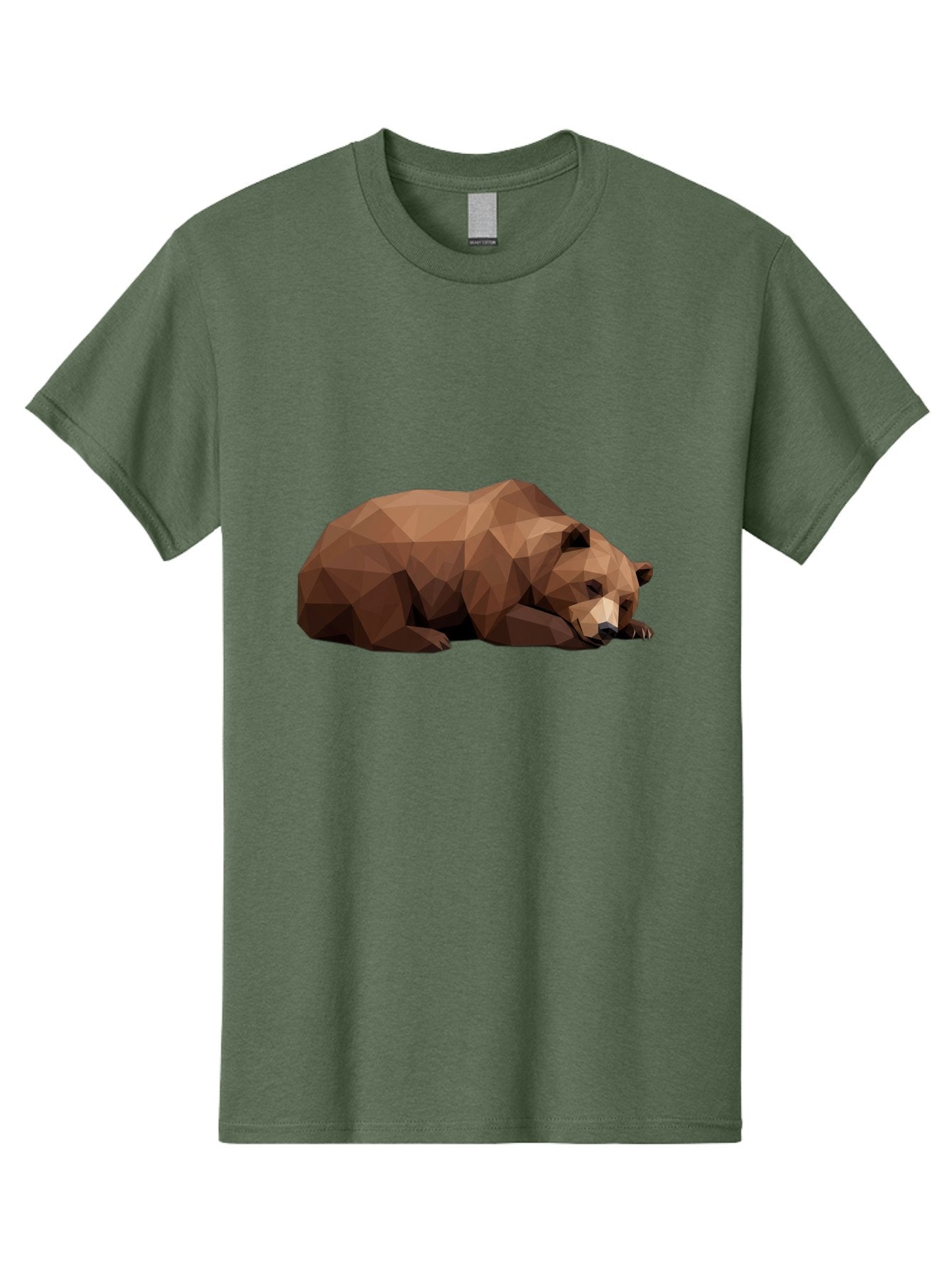 Low-Poly-Bear-6 Men'S Graphic Tee, 100% Cotton, Comfortable Casual Summer Wear, Machine Washable, Vintage Camera, Old Camera, Antique Camera, Black Camera, Classic Photography, Photography Equipment, Nostalgic Device, Film Camera, Camera Art Baf189