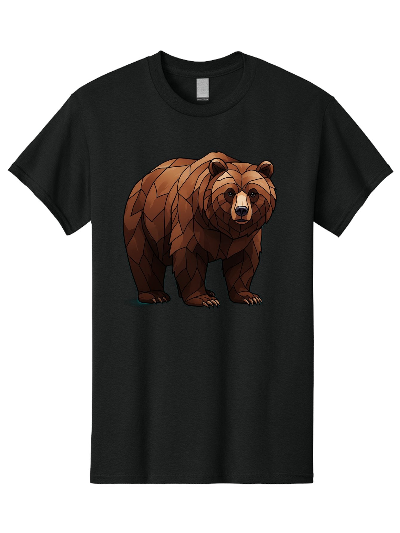 Low-Poly-Bear-7 Men'S Graphic Tee, 100% Cotton, Comfortable Casual Summer Wear, Machine Washable, Vintage Camera, Old Camera, Antique Camera, Black Camera, Classic Photography, Photography Equipment, Nostalgic Device, Film Camera, Camera Art Baf190 7