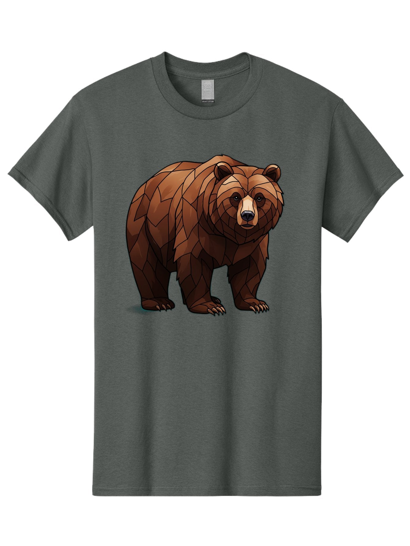 Low-Poly-Bear-7 Men'S Graphic Tee, 100% Cotton, Comfortable Casual Summer Wear, Machine Washable, Vintage Camera, Old Camera, Antique Camera, Black Camera, Classic Photography, Photography Equipment, Nostalgic Device, Film Camera, Camera Art Baf190 15