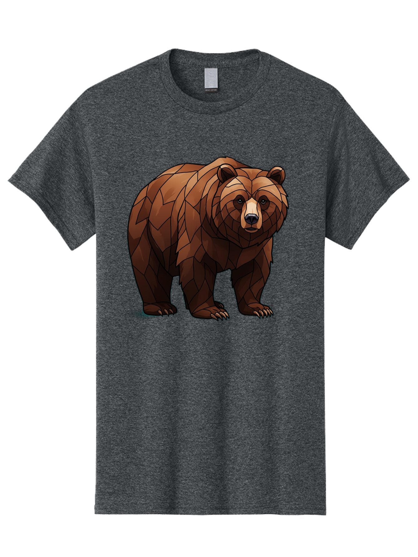 Low-Poly-Bear-7 Men'S Graphic Tee, 100% Cotton, Comfortable Casual Summer Wear, Machine Washable, Vintage Camera, Old Camera, Antique Camera, Black Camera, Classic Photography, Photography Equipment, Nostalgic Device, Film Camera, Camera Art Baf190