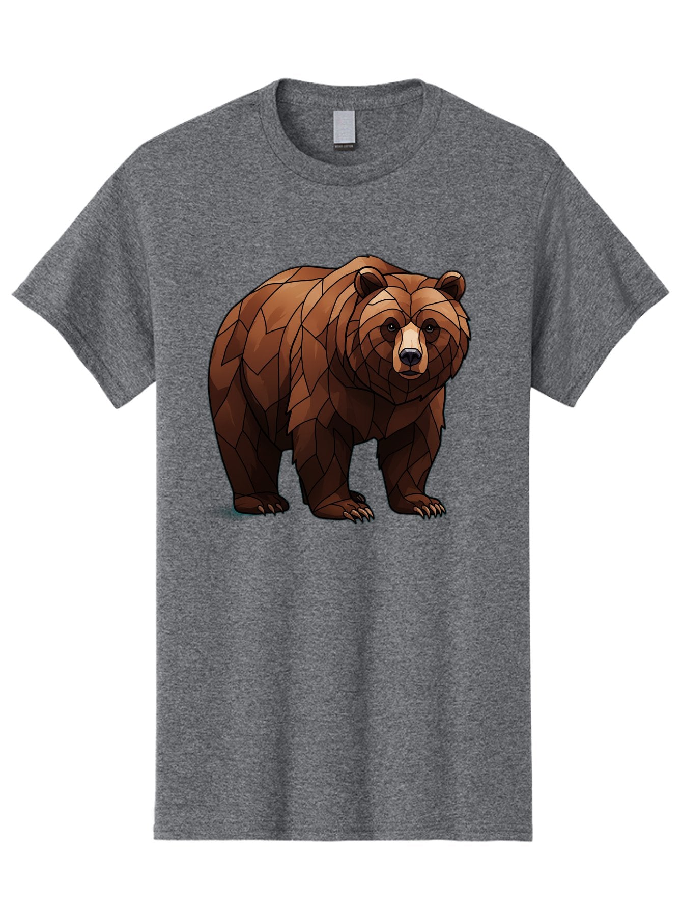 Low-Poly-Bear-7 Men'S Graphic Tee, 100% Cotton, Comfortable Casual Summer Wear, Machine Washable, Vintage Camera, Old Camera, Antique Camera, Black Camera, Classic Photography, Photography Equipment, Nostalgic Device, Film Camera, Camera Art Baf190 3
