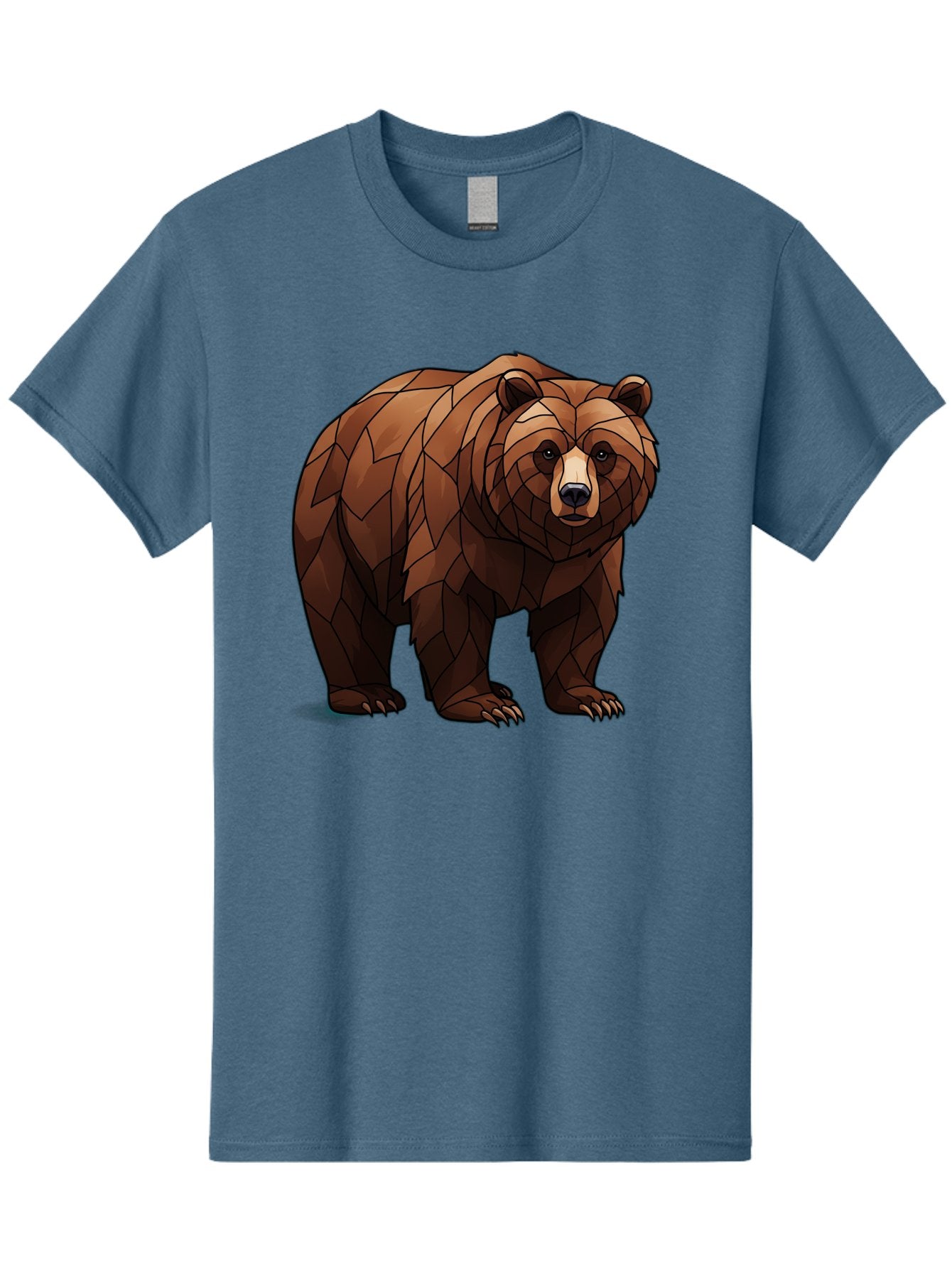 Low-Poly-Bear-7 Men'S Graphic Tee, 100% Cotton, Comfortable Casual Summer Wear, Machine Washable, Vintage Camera, Old Camera, Antique Camera, Black Camera, Classic Photography, Photography Equipment, Nostalgic Device, Film Camera, Camera Art Baf190 6