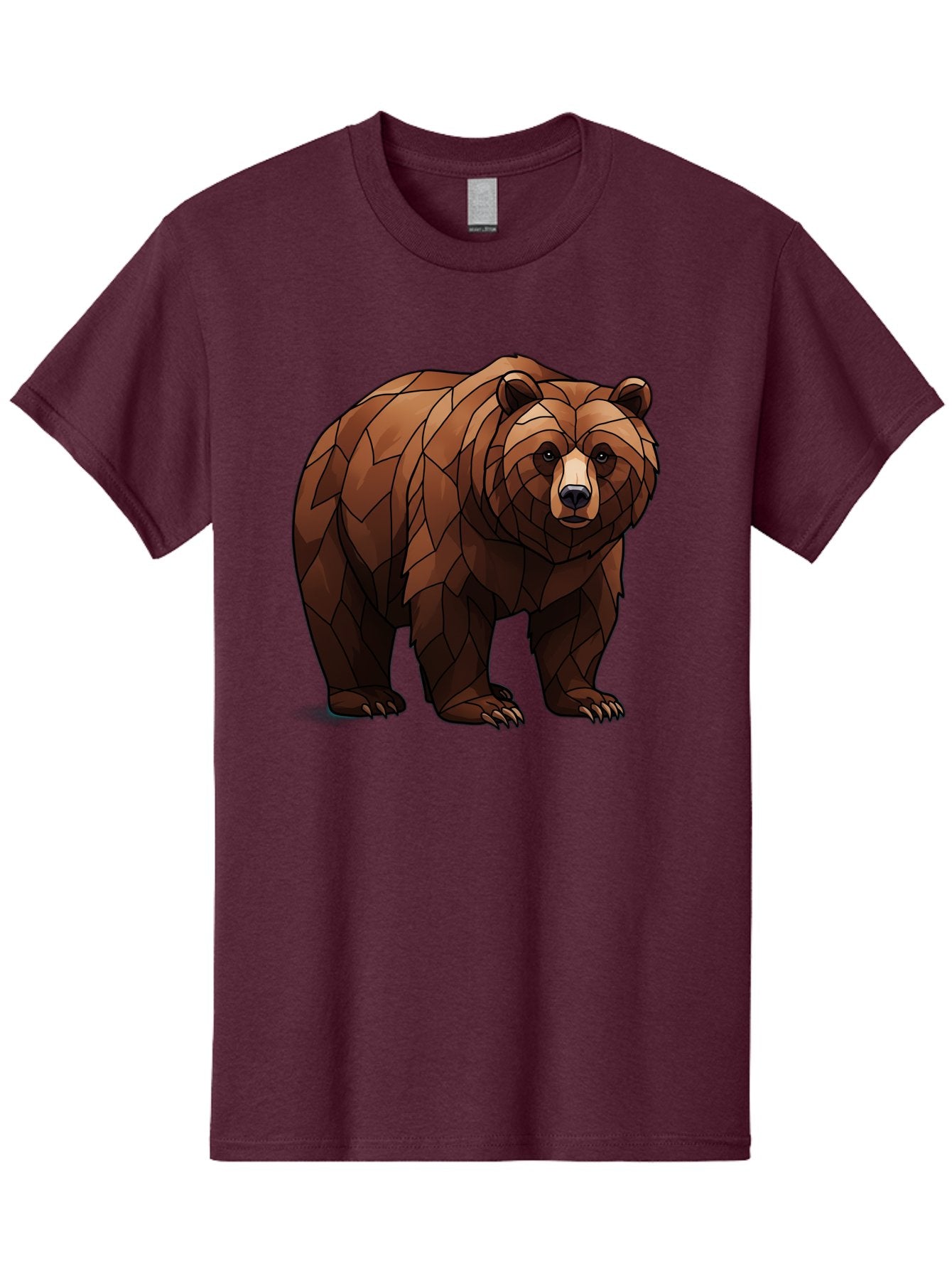 Low-Poly-Bear-7 Men'S Graphic Tee, 100% Cotton, Comfortable Casual Summer Wear, Machine Washable, Vintage Camera, Old Camera, Antique Camera, Black Camera, Classic Photography, Photography Equipment, Nostalgic Device, Film Camera, Camera Art Baf190 13
