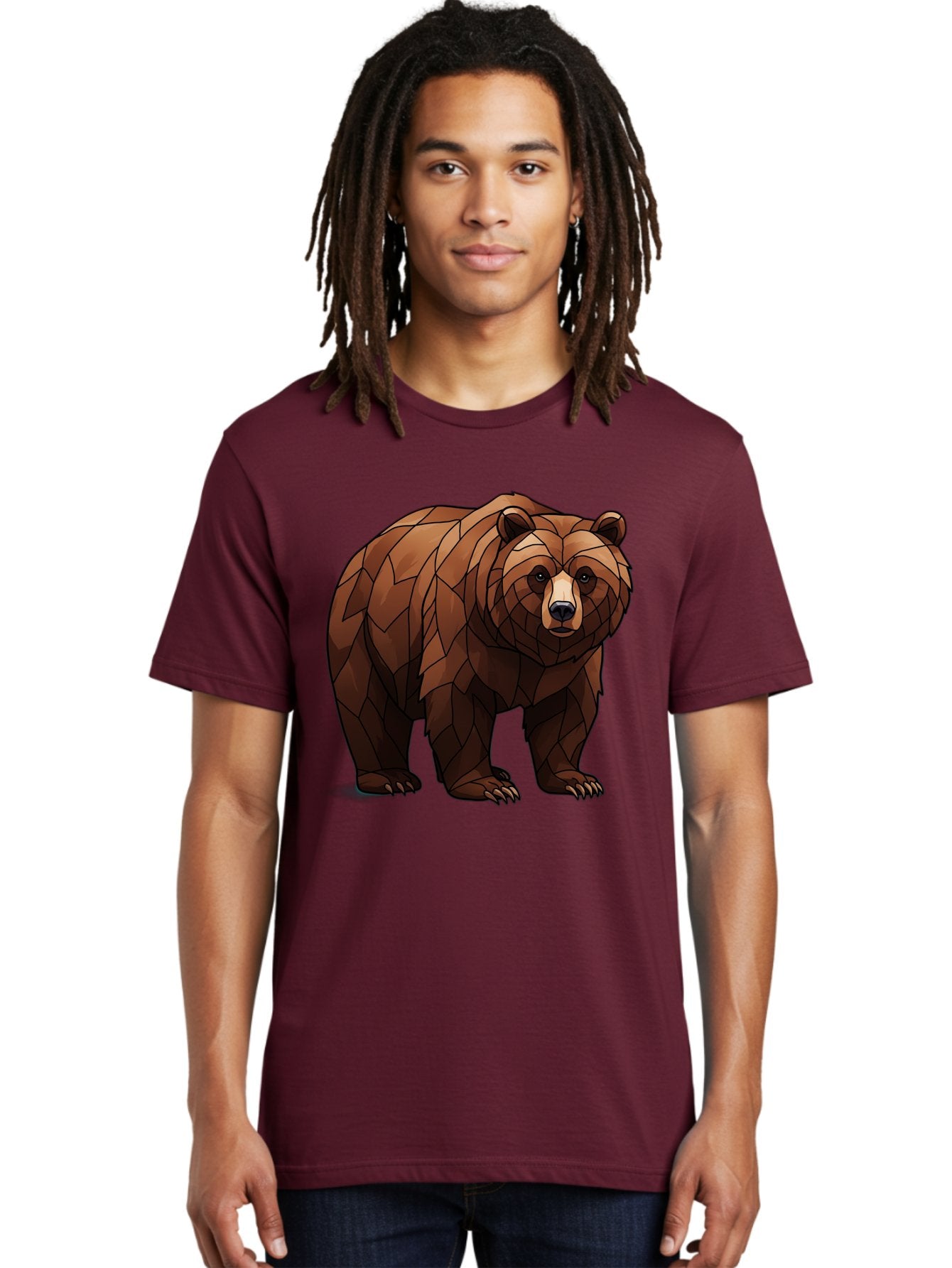 Low-Poly-Bear-7 Men'S Graphic Tee, 100% Cotton, Comfortable Casual Summer Wear, Machine Washable, Vintage Camera, Old Camera, Antique Camera, Black Camera, Classic Photography, Photography Equipment, Nostalgic Device, Film Camera, Camera Art Baf190 20