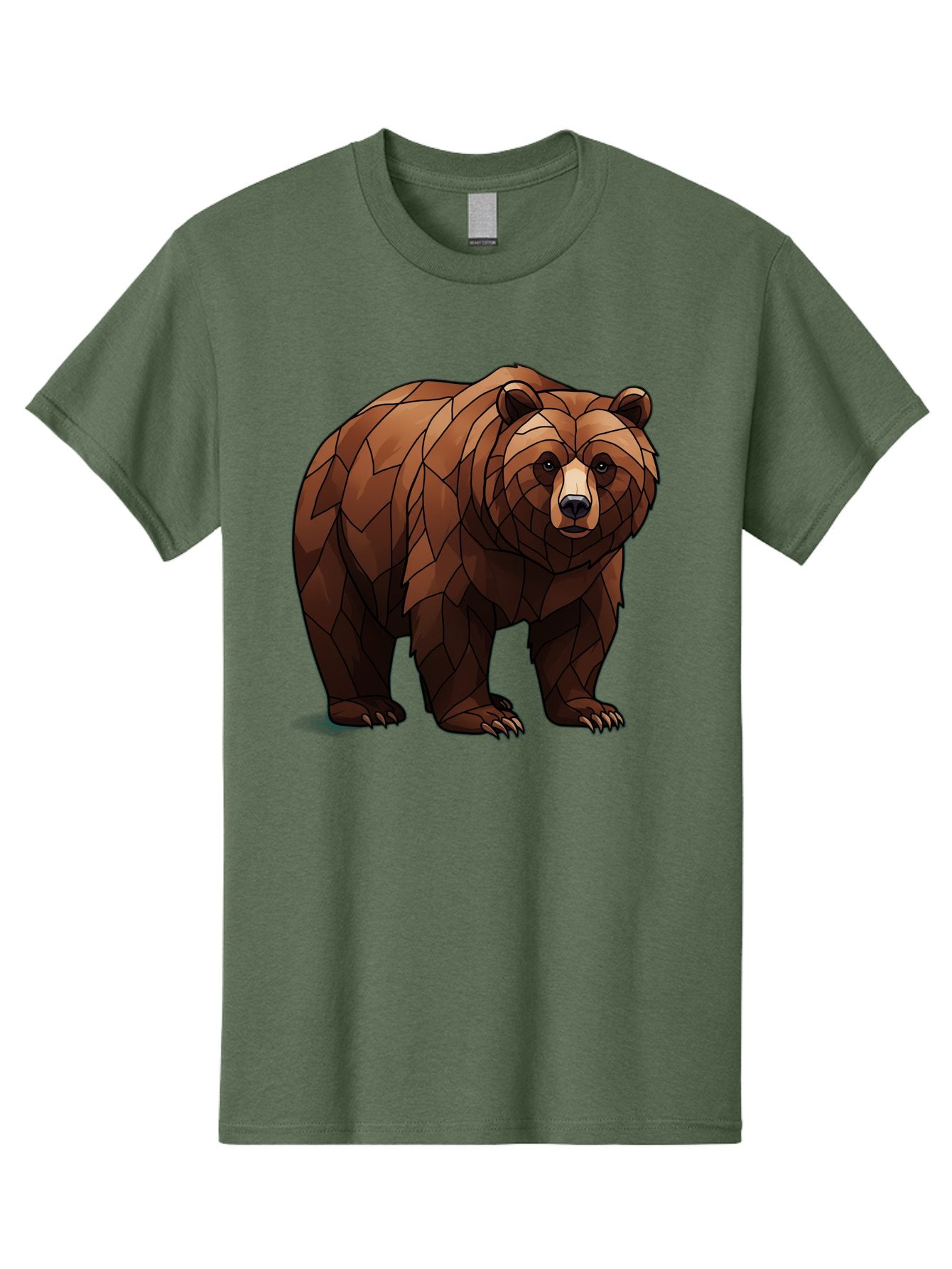 Low-Poly-Bear-7 Men'S Graphic Tee, 100% Cotton, Comfortable Casual Summer Wear, Machine Washable, Vintage Camera, Old Camera, Antique Camera, Black Camera, Classic Photography, Photography Equipment, Nostalgic Device, Film Camera, Camera Art Baf190 4