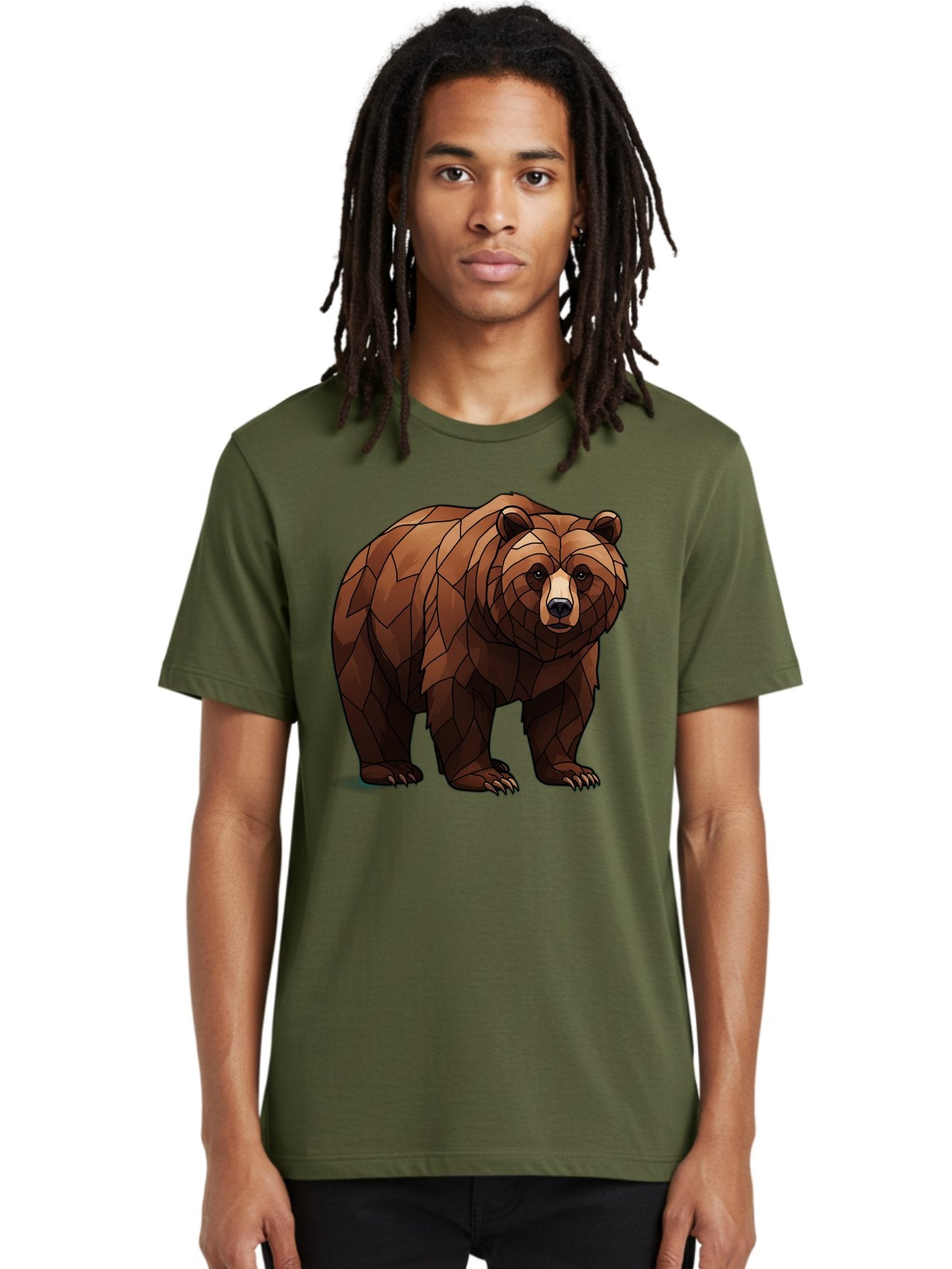 Low-Poly-Bear-7 Men'S Graphic Tee, 100% Cotton, Comfortable Casual Summer Wear, Machine Washable, Vintage Camera, Old Camera, Antique Camera, Black Camera, Classic Photography, Photography Equipment, Nostalgic Device, Film Camera, Camera Art Baf190 18