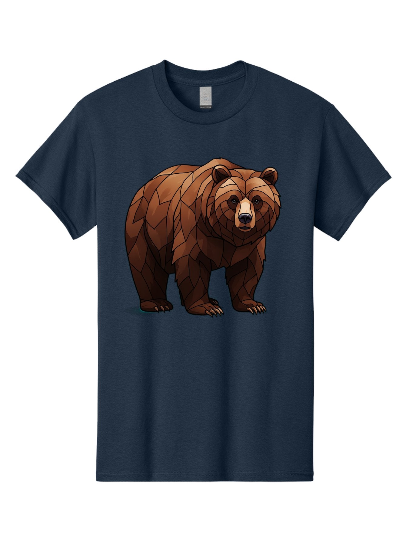 Low-Poly-Bear-7 Men'S Graphic Tee, 100% Cotton, Comfortable Casual Summer Wear, Machine Washable, Vintage Camera, Old Camera, Antique Camera, Black Camera, Classic Photography, Photography Equipment, Nostalgic Device, Film Camera, Camera Art Baf190
