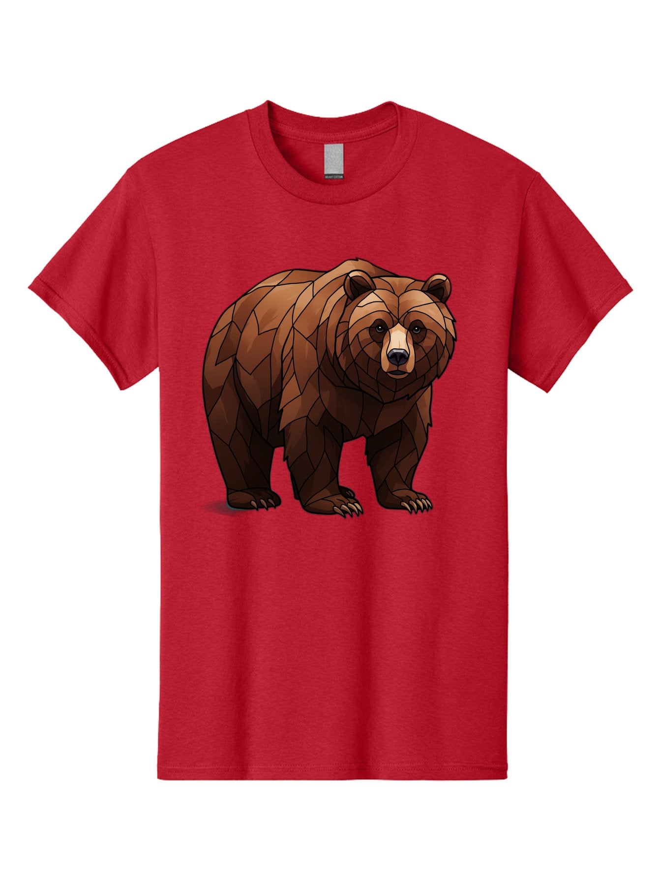 Low-Poly-Bear-7 Men'S Graphic Tee, 100% Cotton, Comfortable Casual Summer Wear, Machine Washable, Vintage Camera, Old Camera, Antique Camera, Black Camera, Classic Photography, Photography Equipment, Nostalgic Device, Film Camera, Camera Art Baf190 10