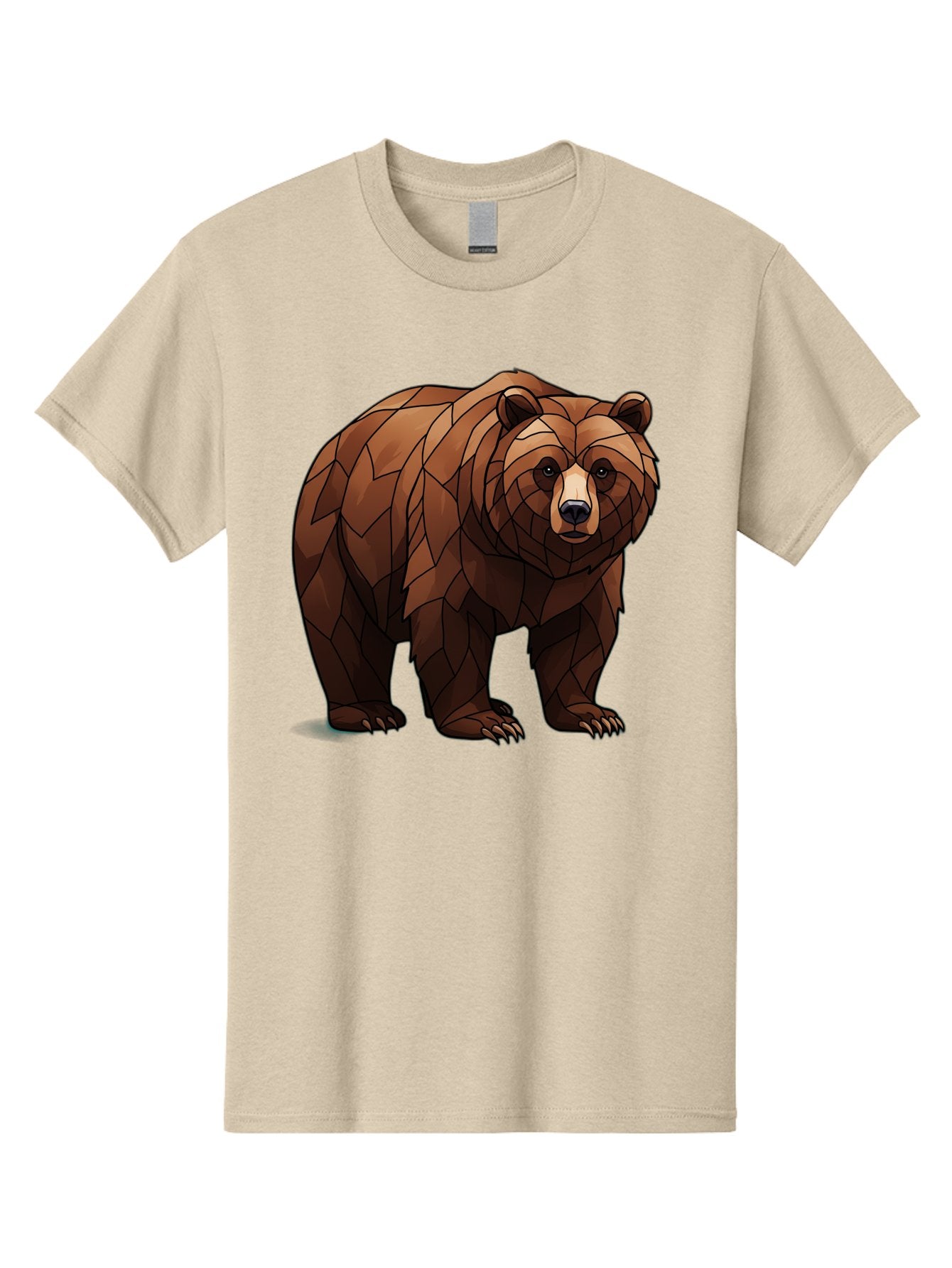 Low-Poly-Bear-7 Men'S Graphic Tee, 100% Cotton, Comfortable Casual Summer Wear, Machine Washable, Vintage Camera, Old Camera, Antique Camera, Black Camera, Classic Photography, Photography Equipment, Nostalgic Device, Film Camera, Camera Art Baf190 11