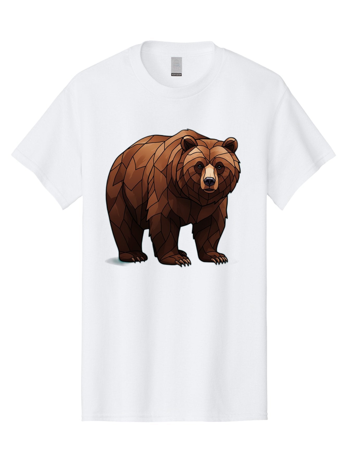 Low-Poly-Bear-7 Men'S Graphic Tee, 100% Cotton, Comfortable Casual Summer Wear, Machine Washable, Vintage Camera, Old Camera, Antique Camera, Black Camera, Classic Photography, Photography Equipment, Nostalgic Device, Film Camera, Camera Art Baf190 5