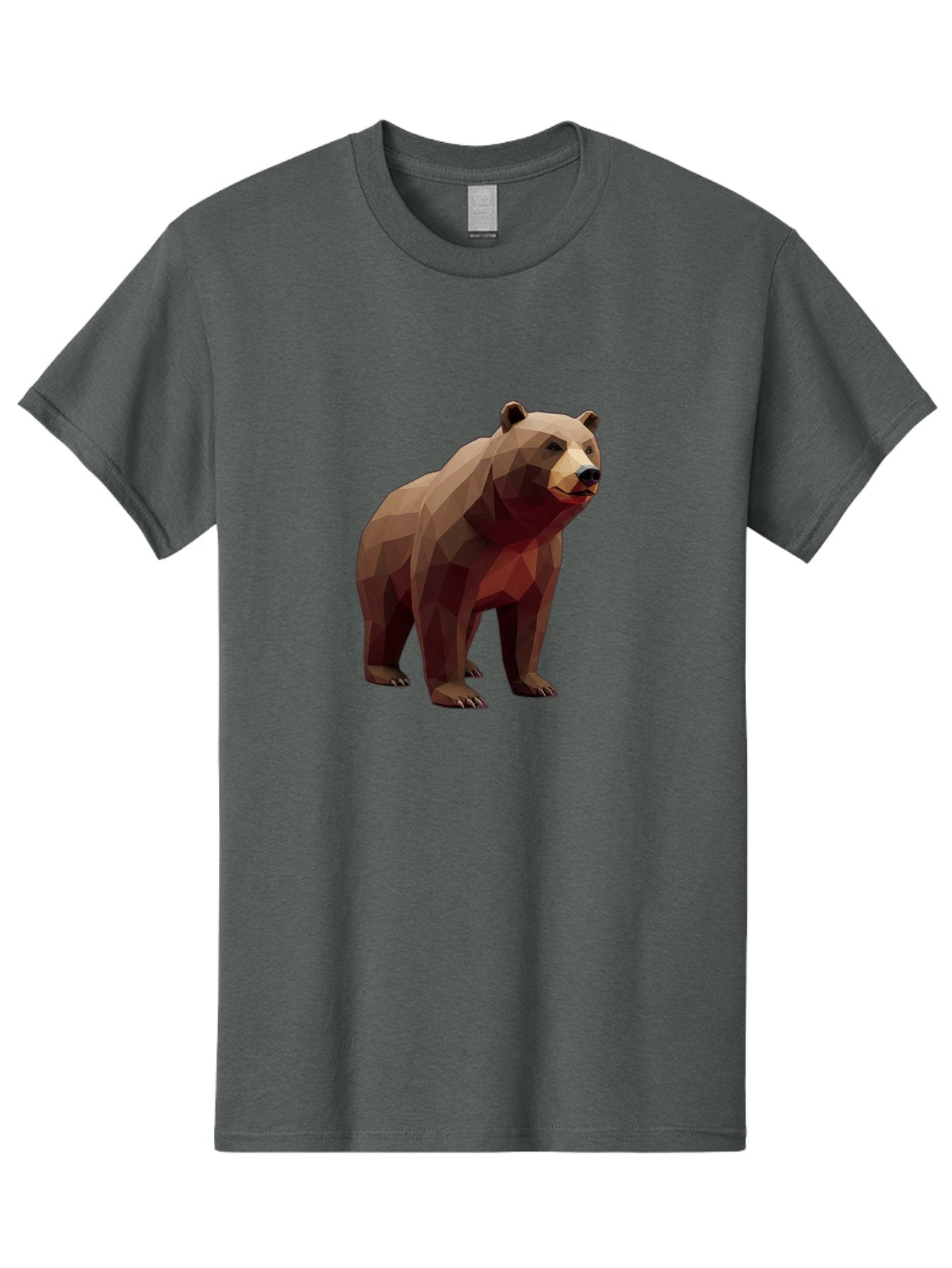 Low-Poly-Brown-Bear-1 Men'S Graphic Tee, 100% Cotton, Comfortable Casual Summer Wear, Machine Washable, Vintage Camera, Old Camera, Antique Camera, Black Camera, Classic Photography, Photography Equipment, Nostalgic Device, Film Camera, Baf193 13