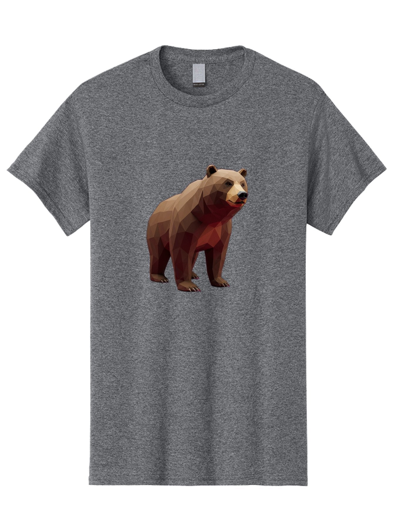 Low-Poly-Brown-Bear-1 Men'S Graphic Tee, 100% Cotton, Comfortable Casual Summer Wear, Machine Washable, Vintage Camera, Old Camera, Antique Camera, Black Camera, Classic Photography, Photography Equipment, Nostalgic Device, Film Camera, Baf193 5