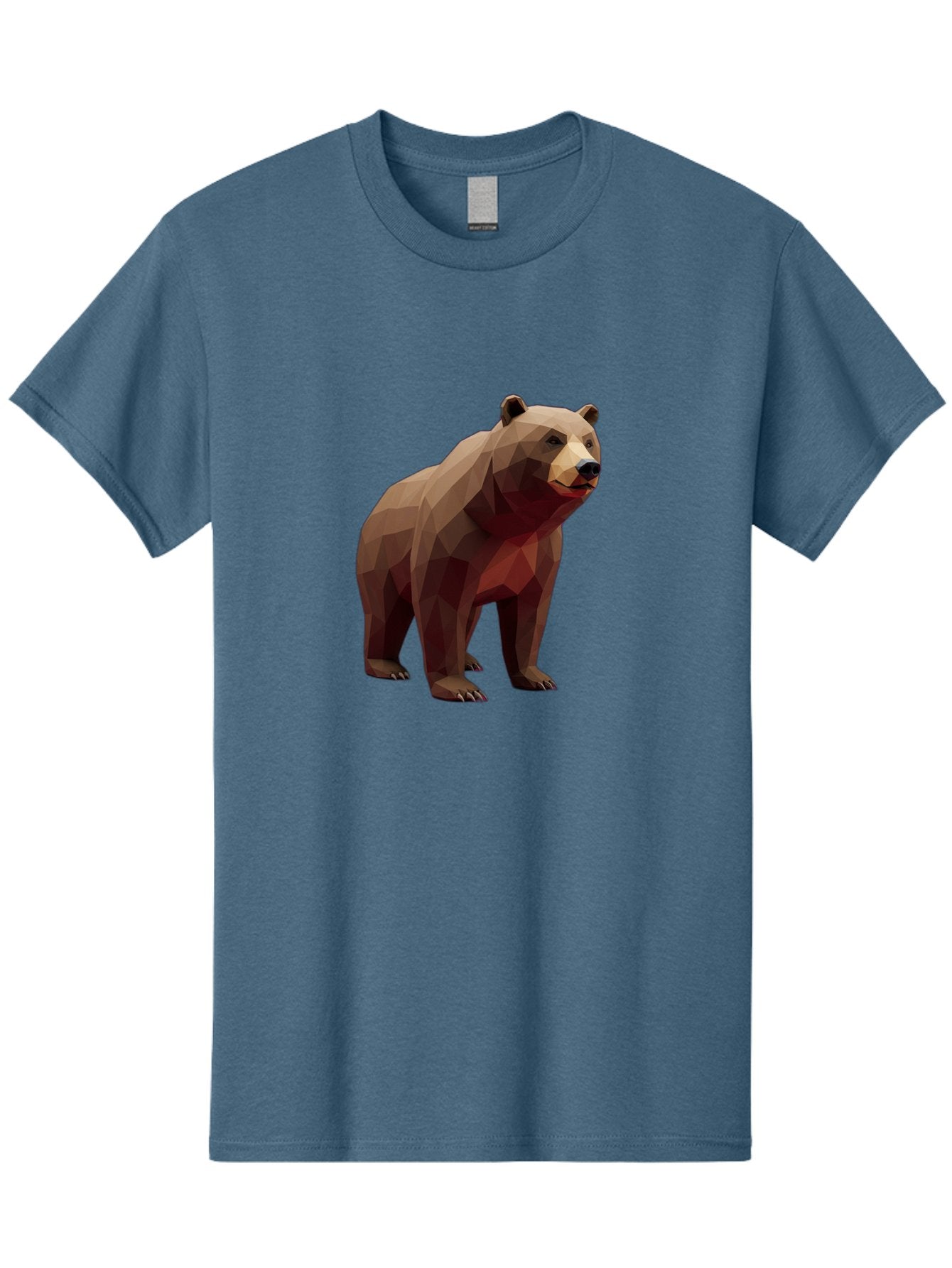 Low-Poly-Brown-Bear-1 Men'S Graphic Tee, 100% Cotton, Comfortable Casual Summer Wear, Machine Washable, Vintage Camera, Old Camera, Antique Camera, Black Camera, Classic Photography, Photography Equipment, Nostalgic Device, Film Camera, Baf193 6