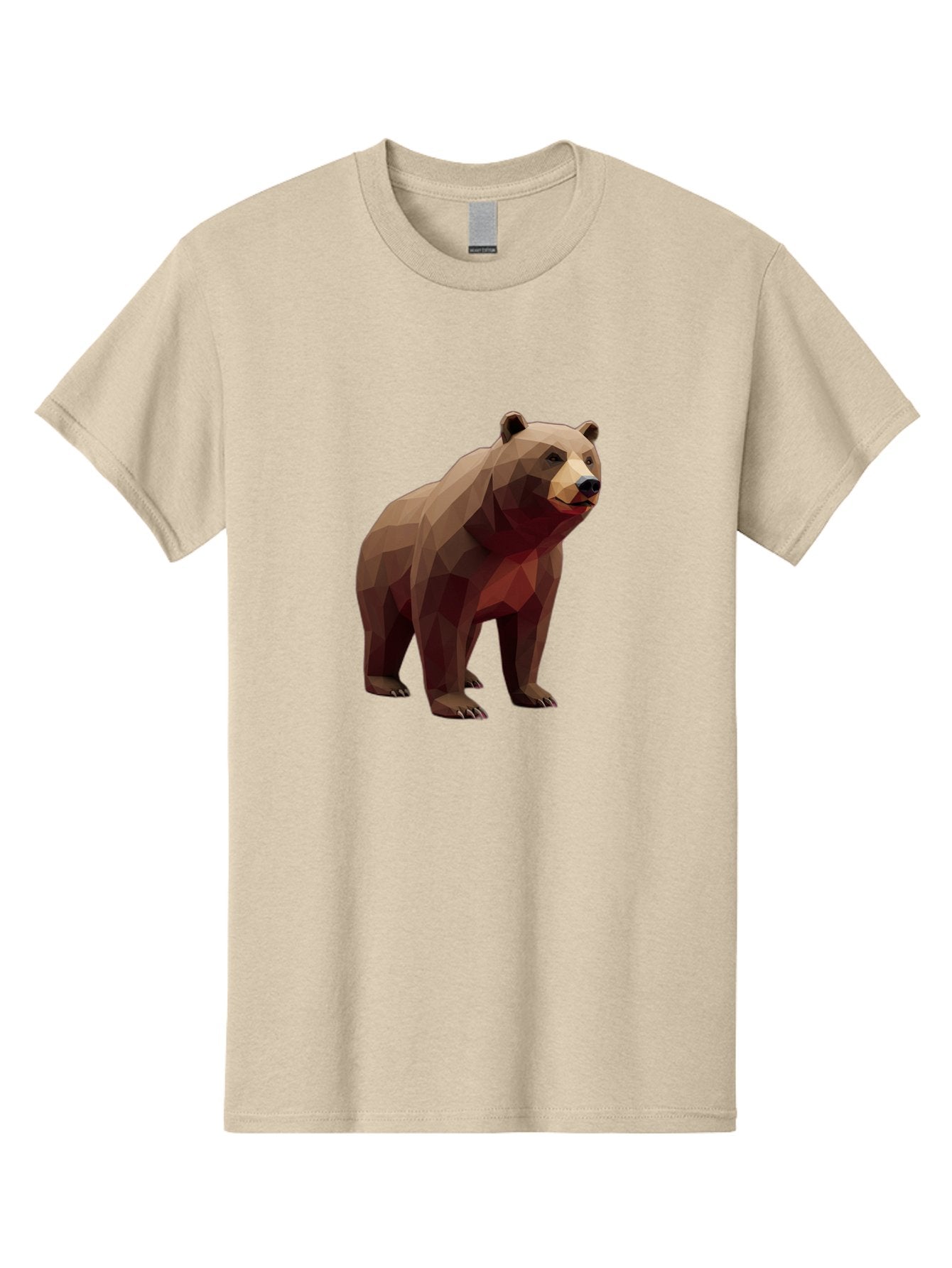 Low-Poly-Brown-Bear-1 Men'S Graphic Tee, 100% Cotton, Comfortable Casual Summer Wear, Machine Washable, Vintage Camera, Old Camera, Antique Camera, Black Camera, Classic Photography, Photography Equipment, Nostalgic Device, Film Camera, Baf193 10