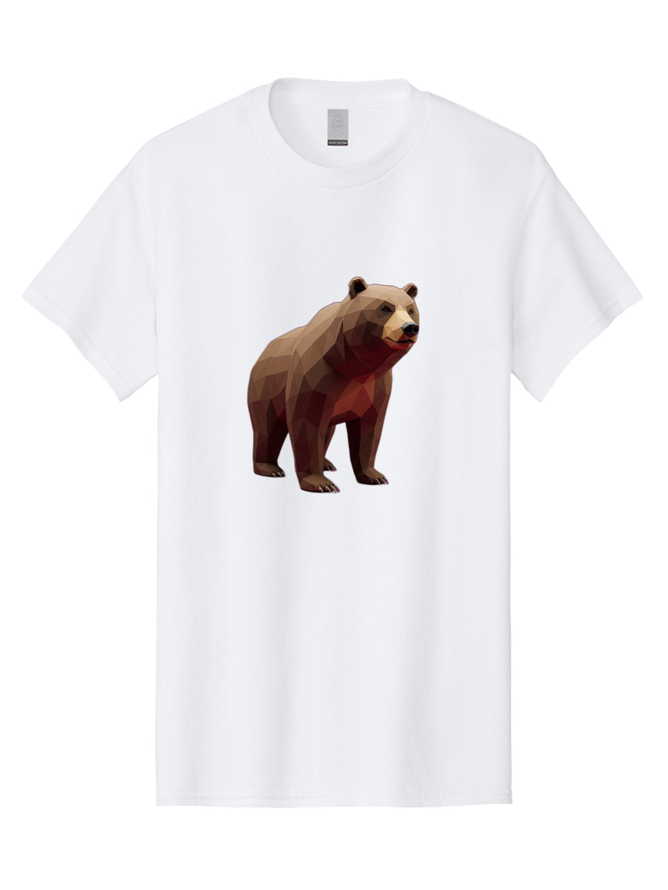 Low-Poly-Brown-Bear-1 Men'S Graphic Tee, 100% Cotton, Comfortable Casual Summer Wear, Machine Washable, Vintage Camera, Old Camera, Antique Camera, Black Camera, Classic Photography, Photography Equipment, Nostalgic Device, Film Camera, Baf193 7