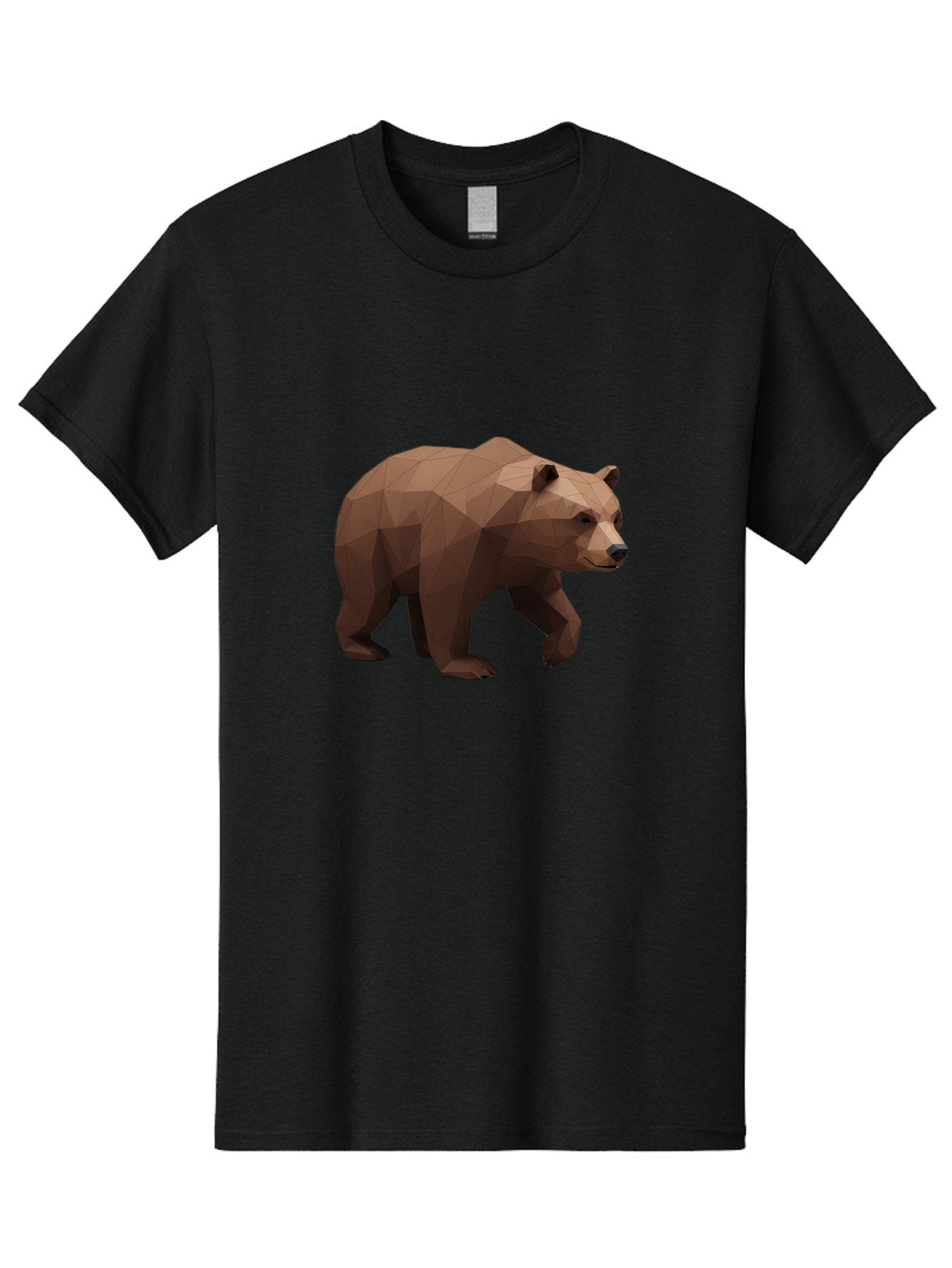 Low-Poly-Brown-Bear Men'S Graphic Tee, 100% Cotton, Comfortable Casual Summer Wear, Machine Washable, Vintage Camera, Old Camera, Antique Camera, Black Camera, Classic Photography, Photography Equipment, Nostalgic Device, Film Camera, Baf194 5